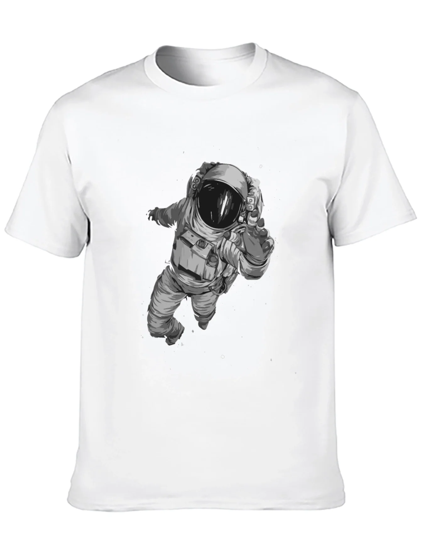 Camiseta Negra con Estampado de Astronauta