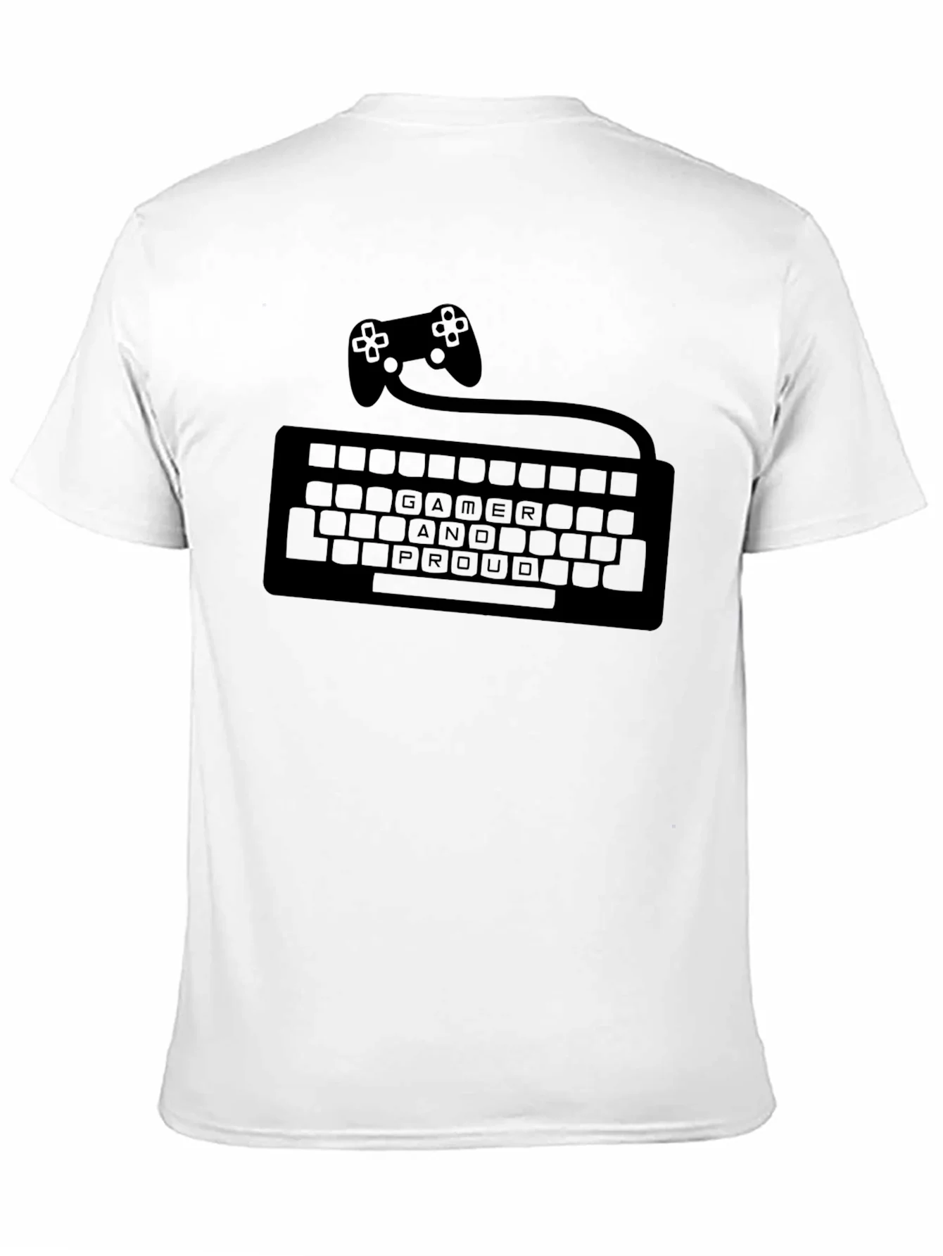 Rebbecca Gamer and Proud T-Shirt - Controller Keyboard Design