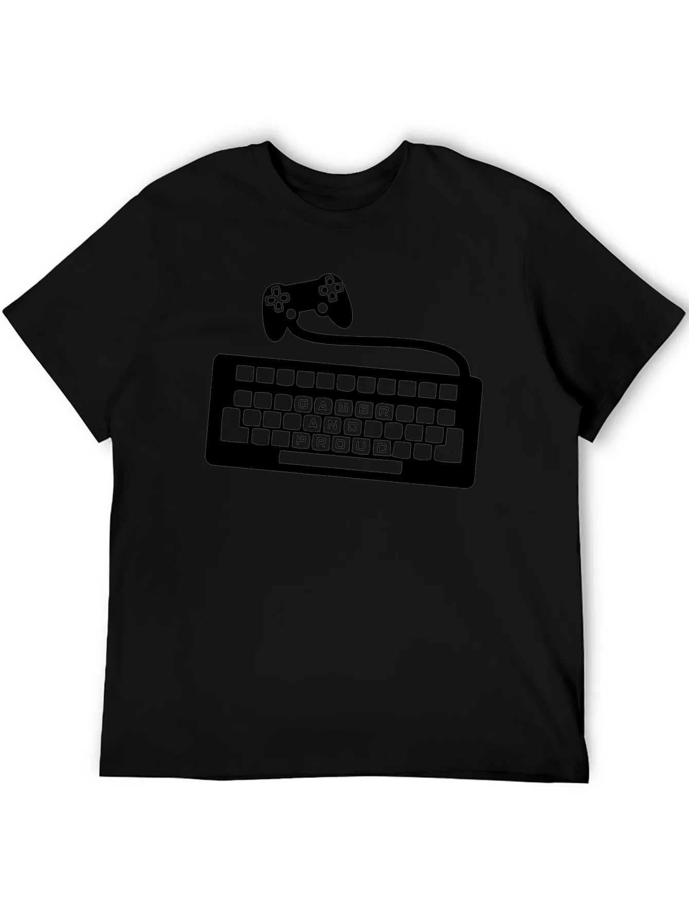 Rebbecca Gamer and Proud T-Shirt - Controller Keyboard Design