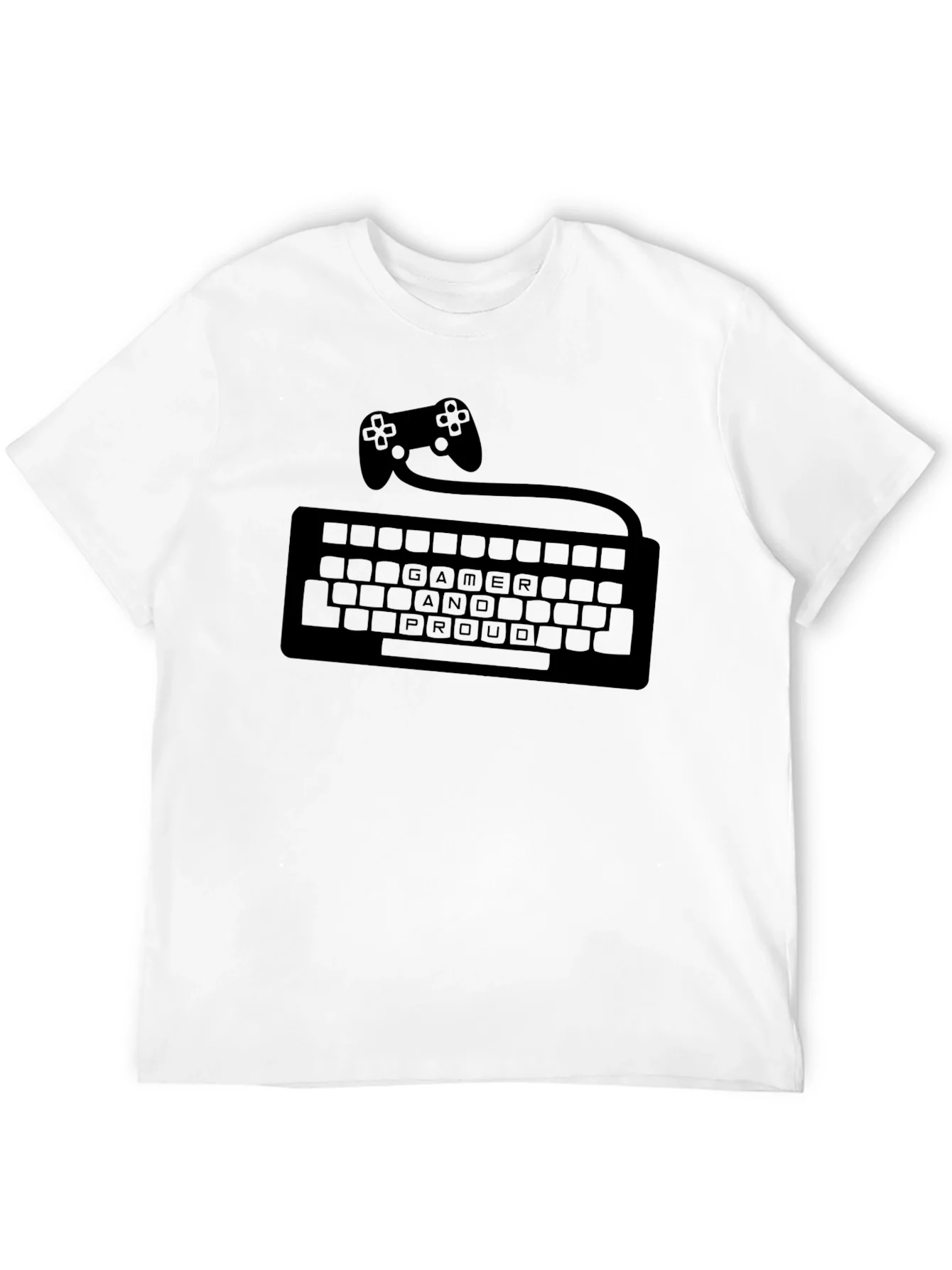 Rebbecca Gamer and Proud T-Shirt - Controller Keyboard Design