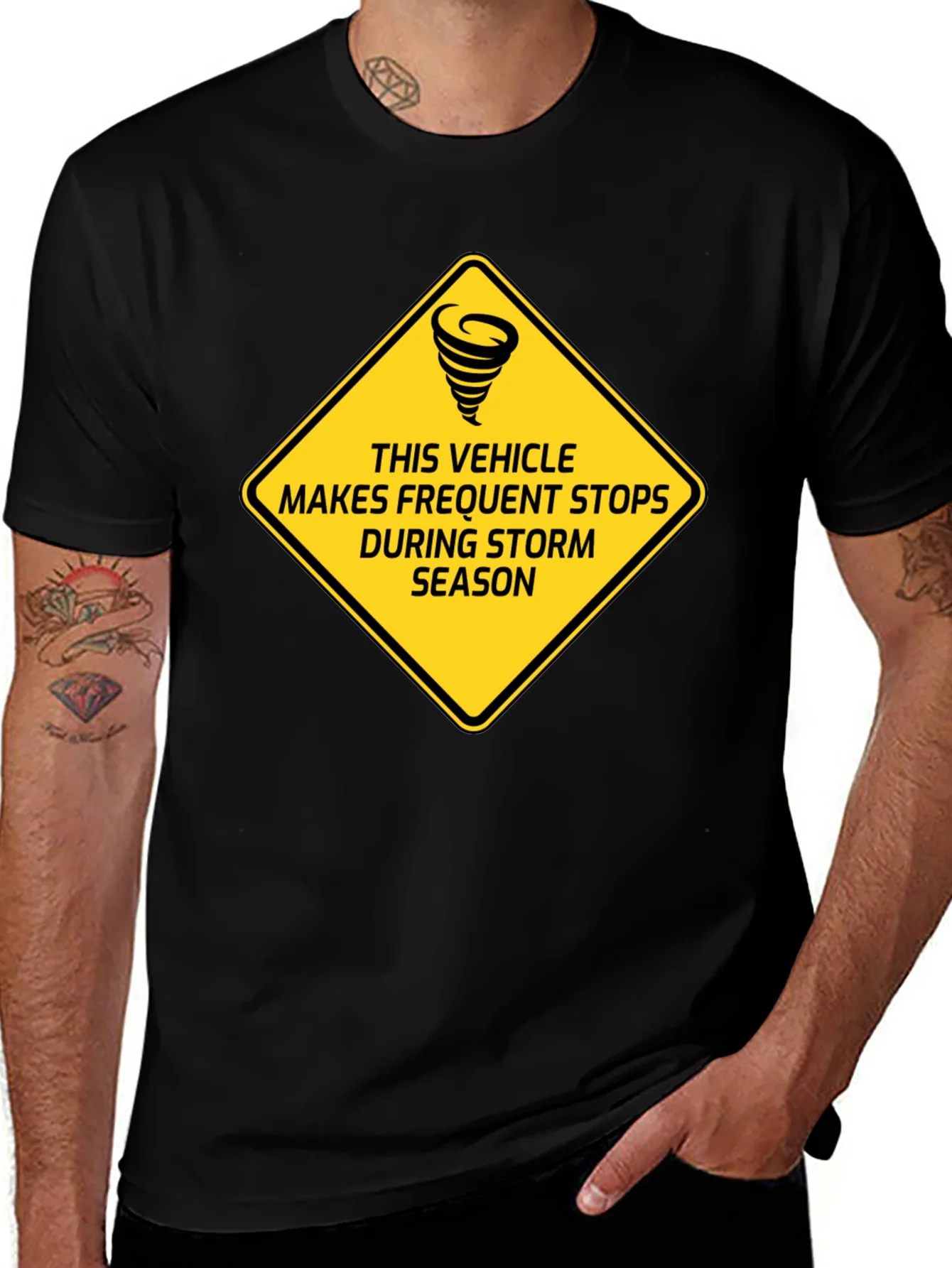 Camiseta Negra Humor¨ªstica - Parada Tormenta