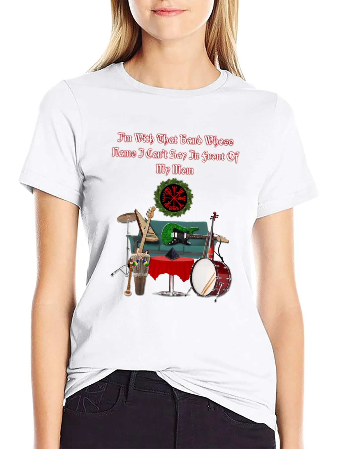 Camiseta Negra Humor Banda Musical