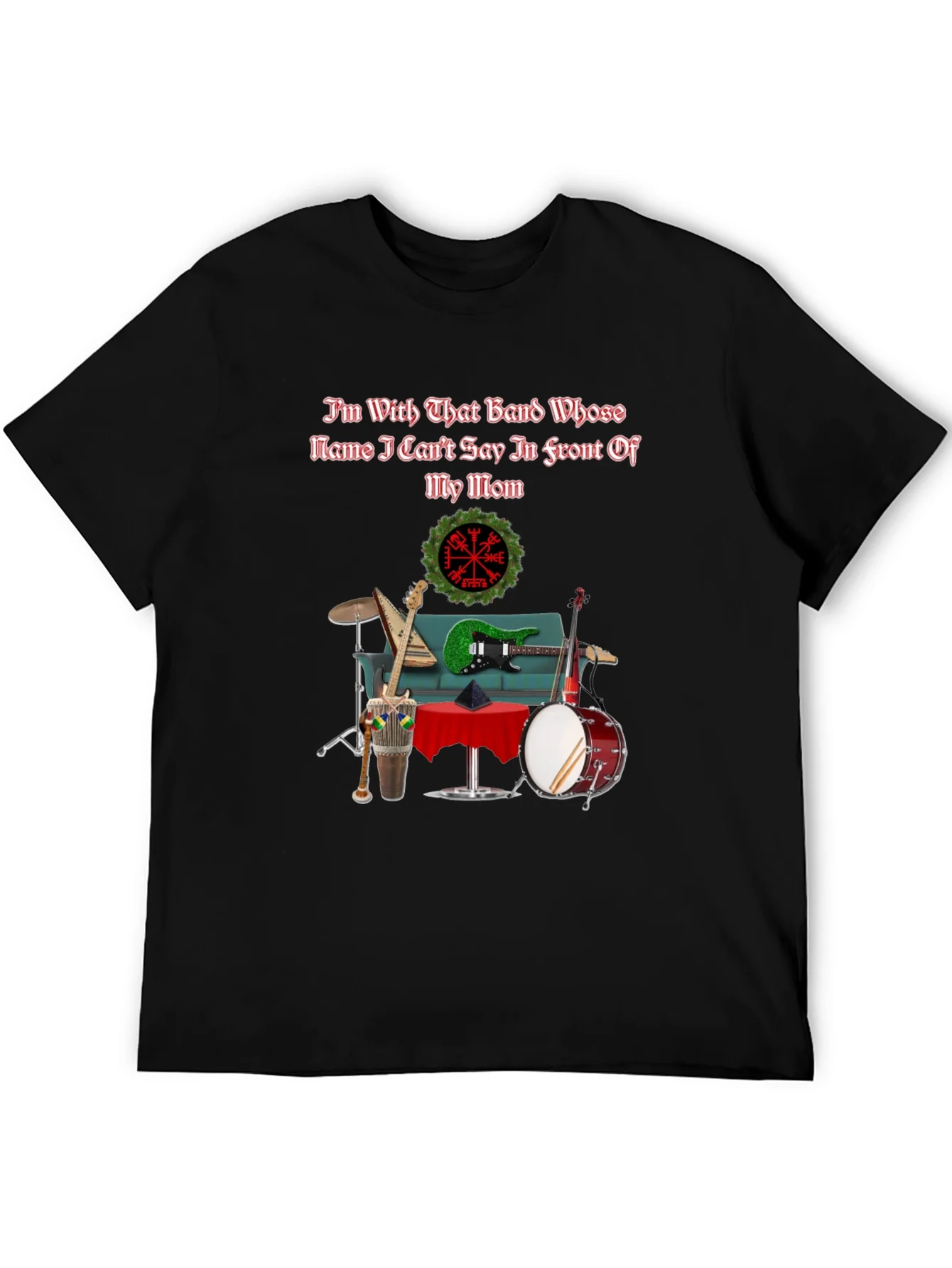 Camiseta Negra Humor Banda Musical