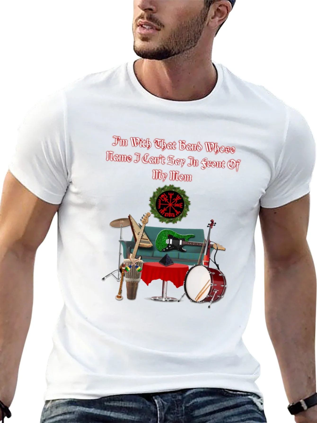 Camiseta Negra Humor Banda Musical