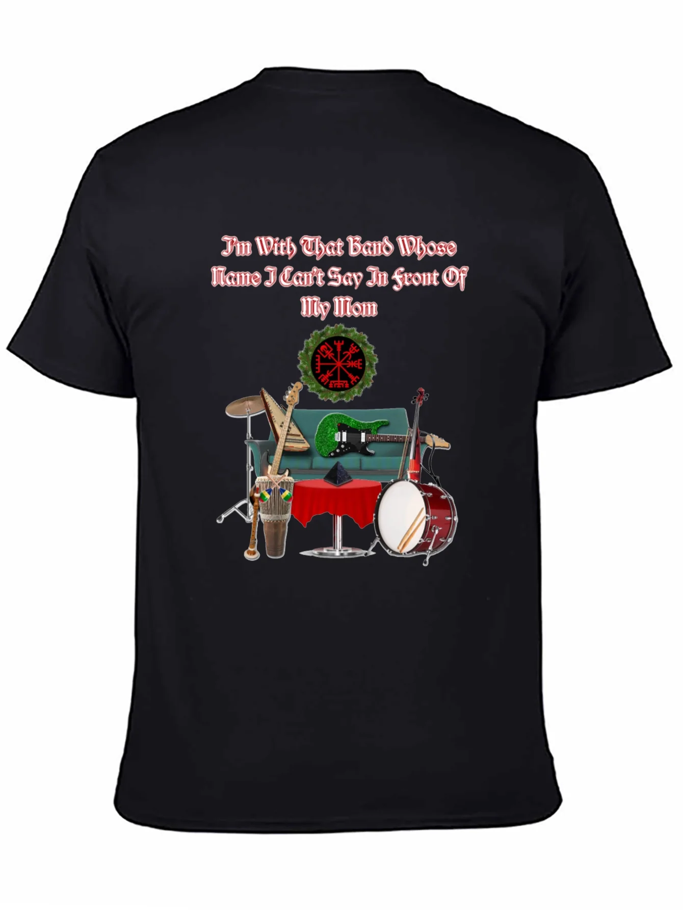 Camiseta Negra Humor Banda Musical