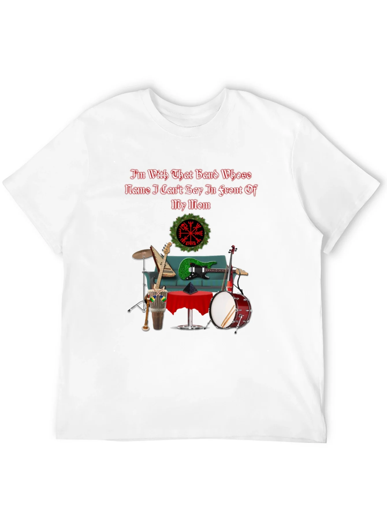 Camiseta Negra Humor Banda Musical