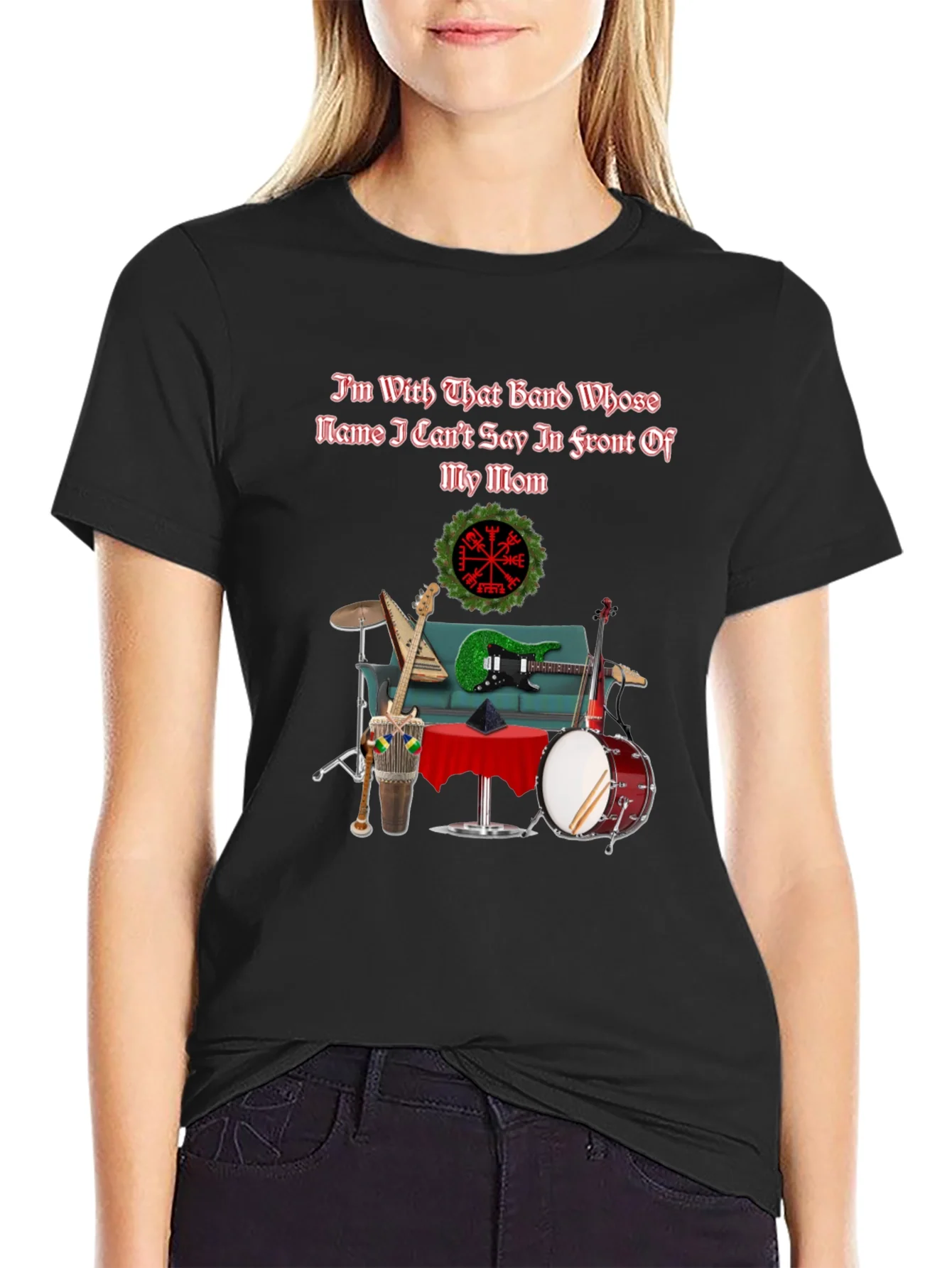 Camiseta Negra Humor Banda Musical