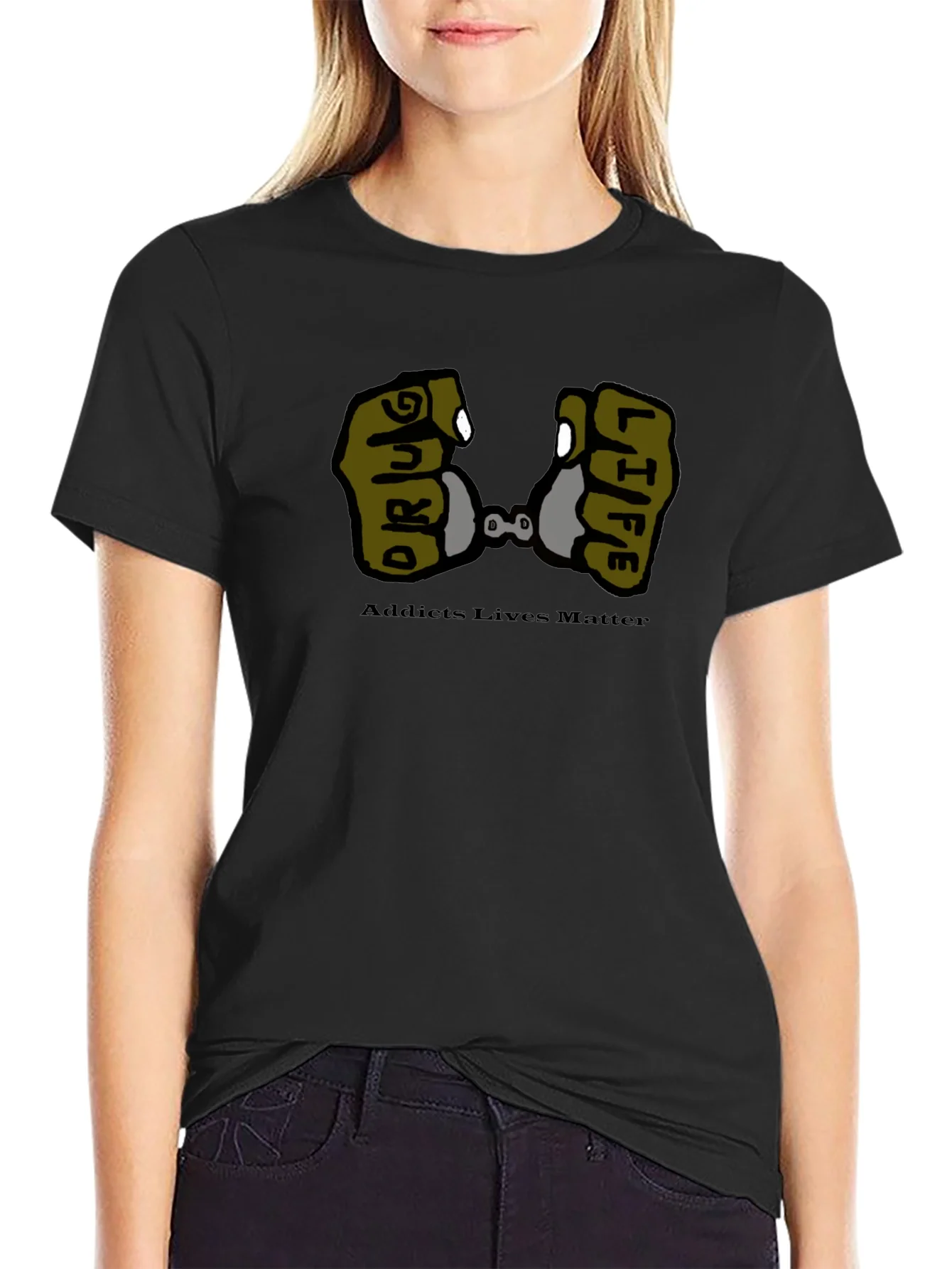 Camiseta Negra Drug Life - Conciencia Social