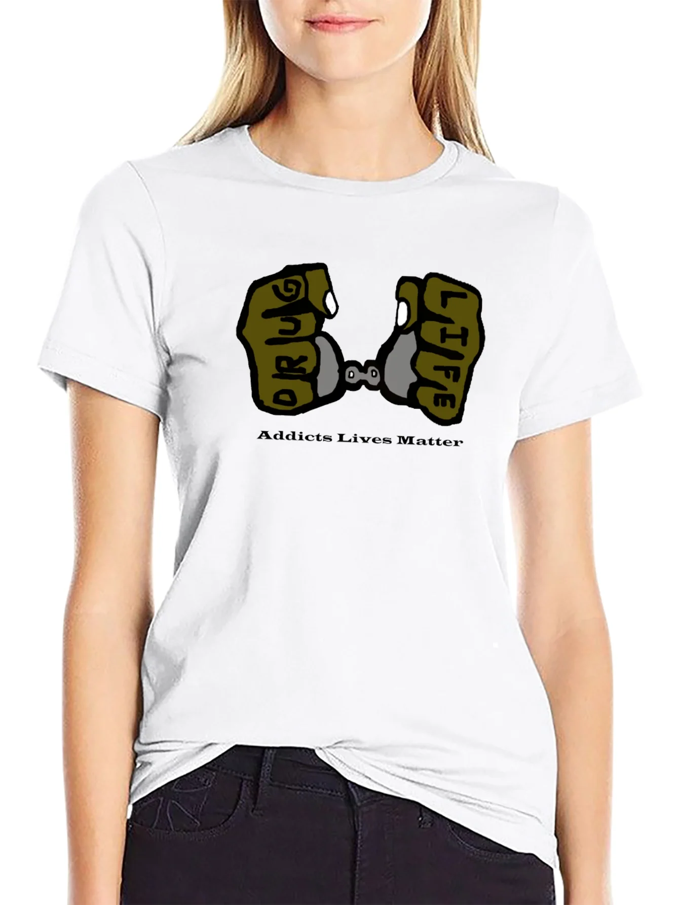 Camiseta Negra Drug Life - Conciencia Social