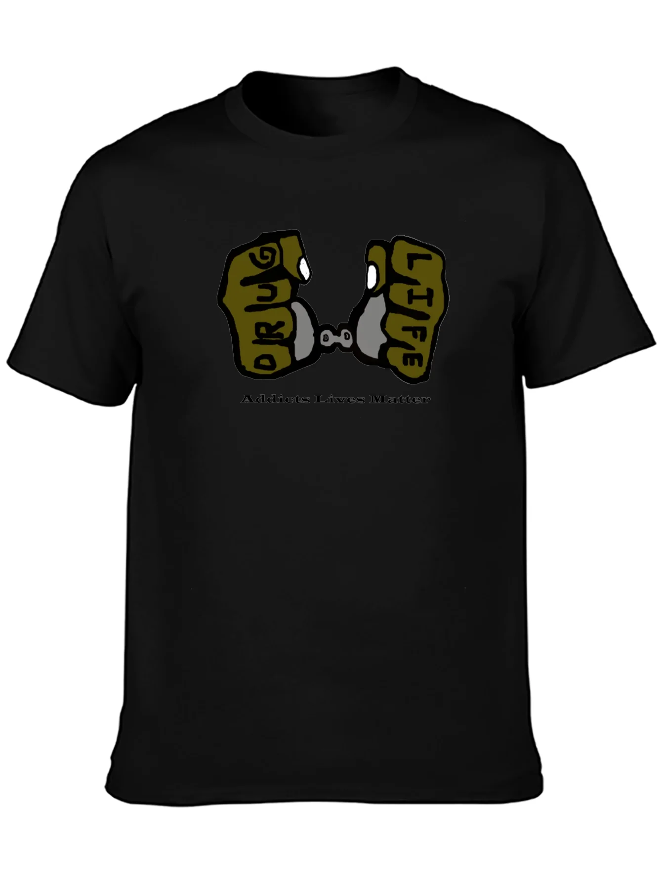 Camiseta Negra Drug Life - Conciencia Social