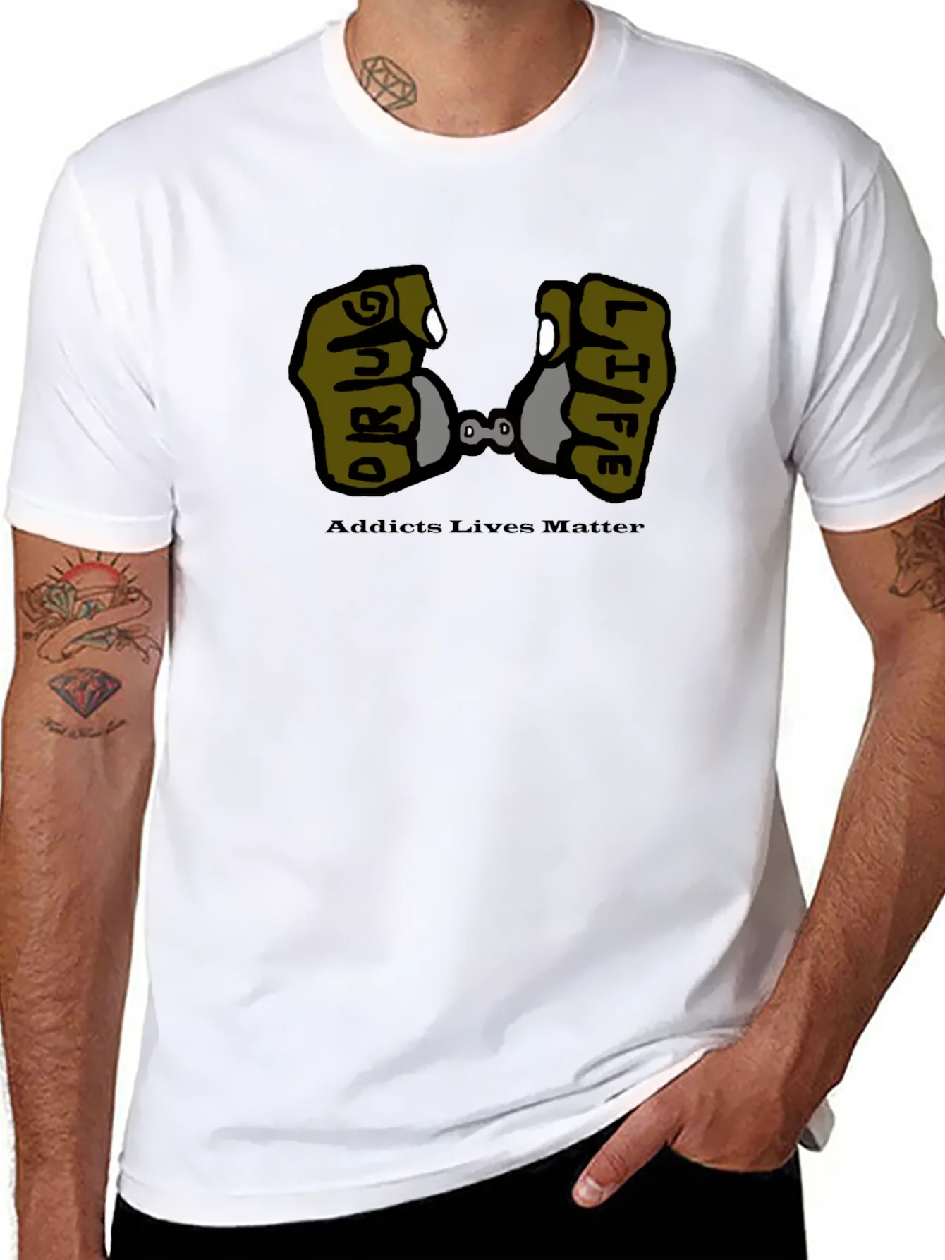 Camiseta Negra Drug Life - Conciencia Social