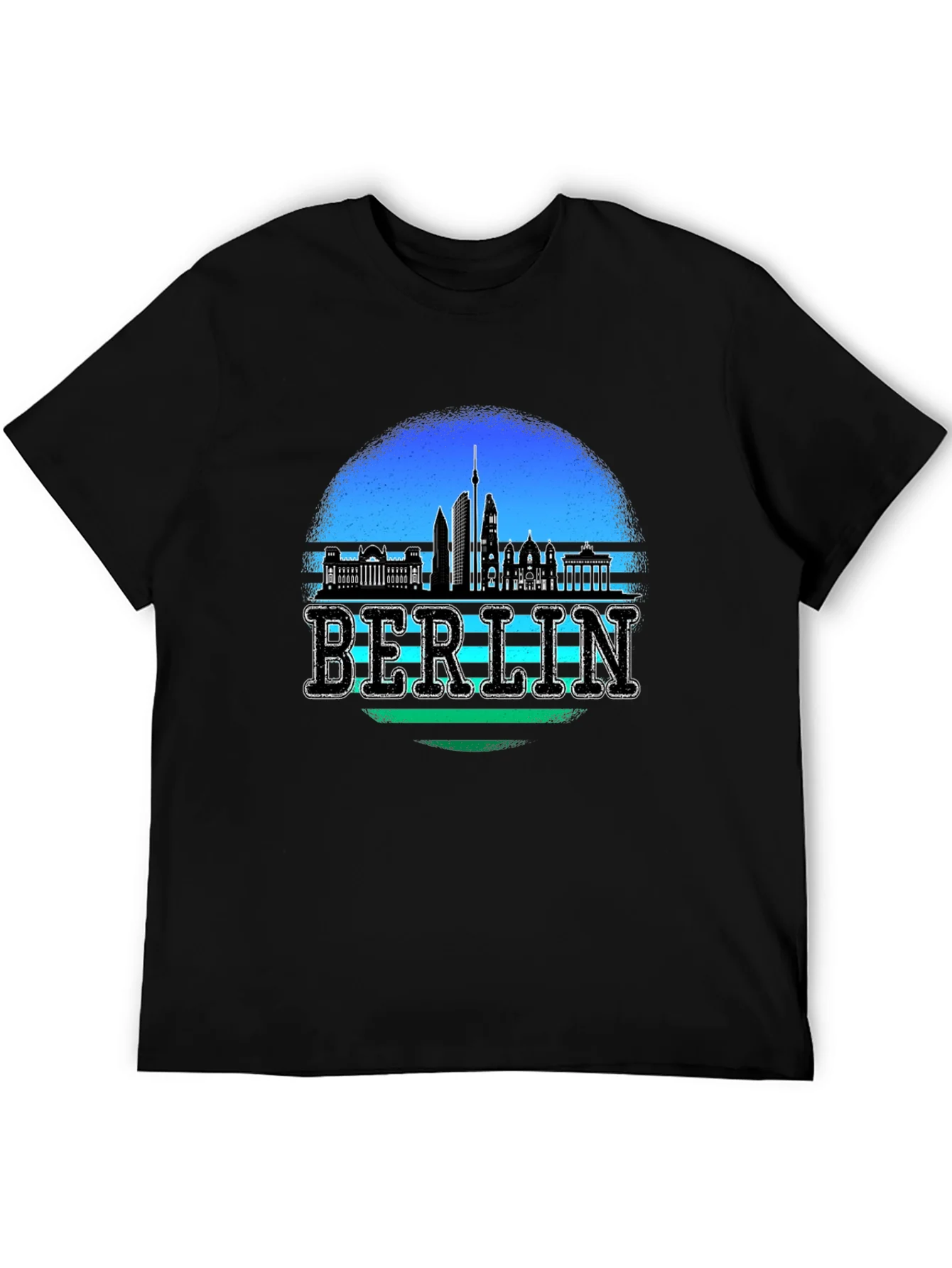 Camiseta Negra Berlin Skyline