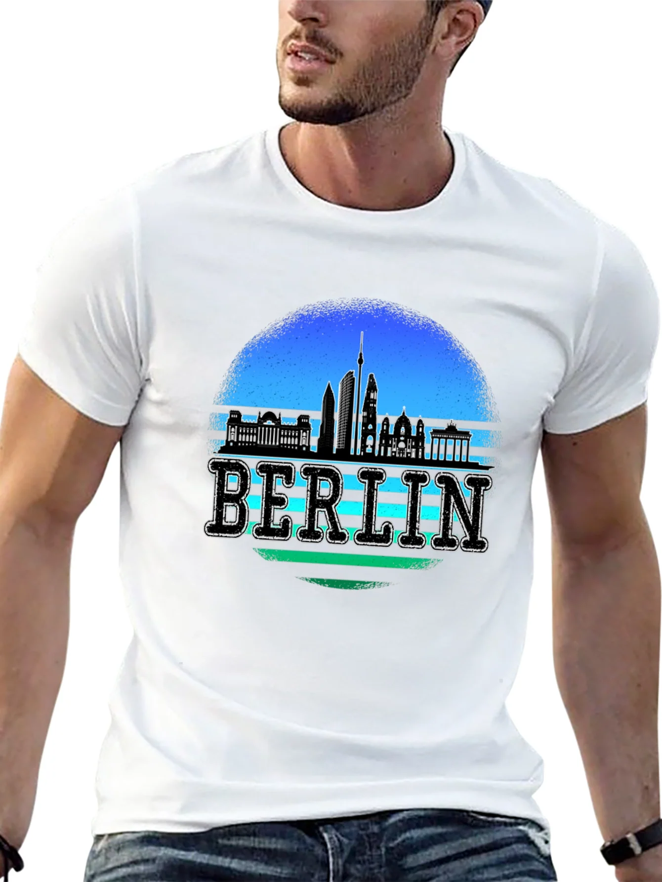 Camiseta Negra Berlin Skyline