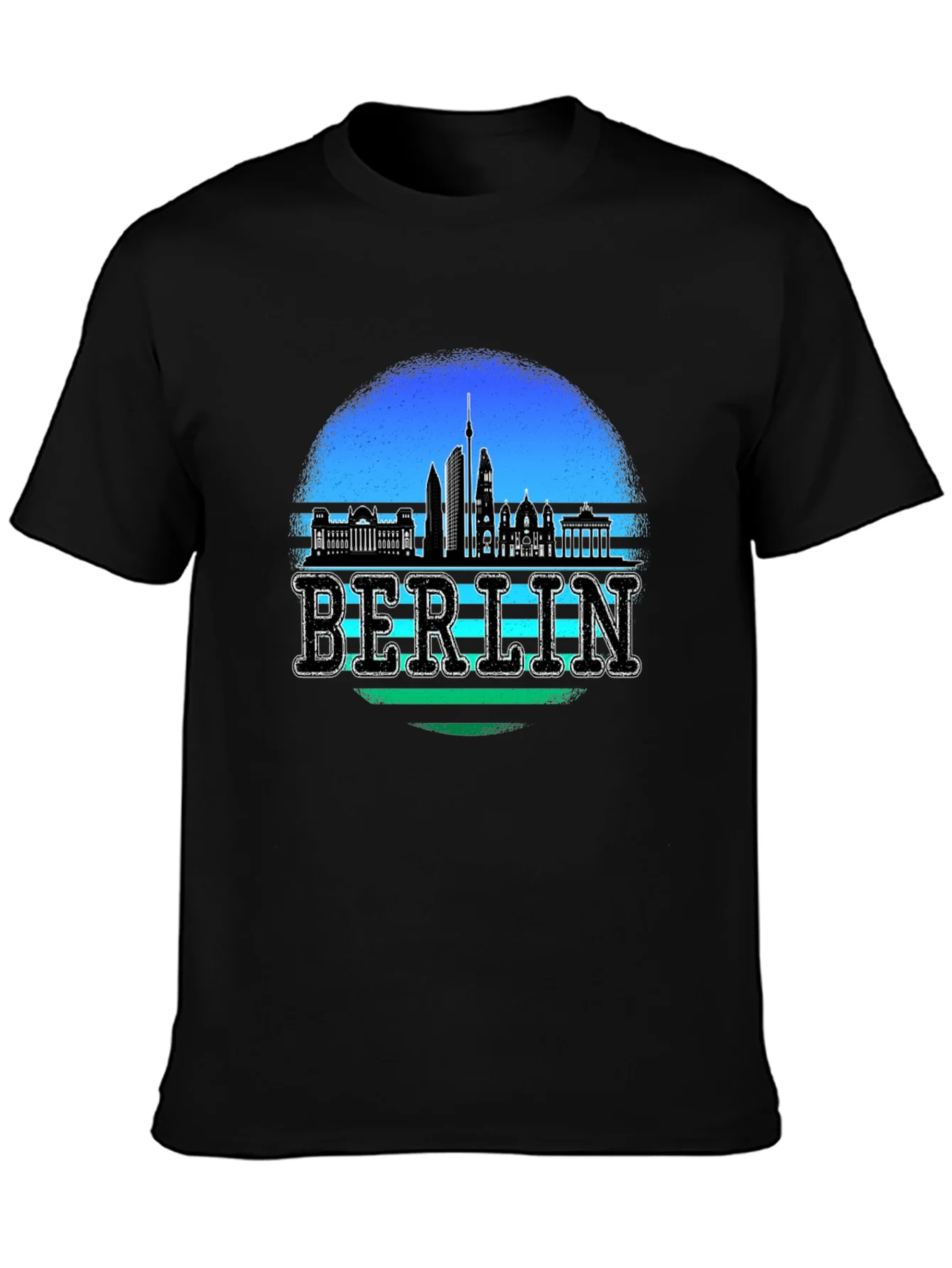 Camiseta Negra Berlin Skyline