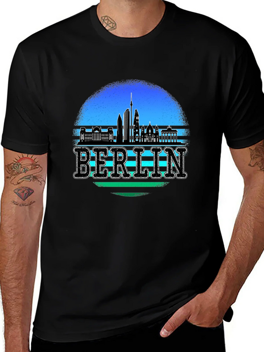 Camiseta Negra Berlin Skyline