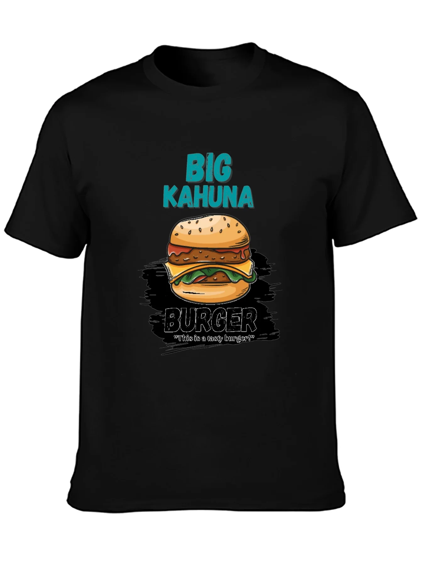 Camiseta Hombre Negra Estampado Big Kahuna Burger