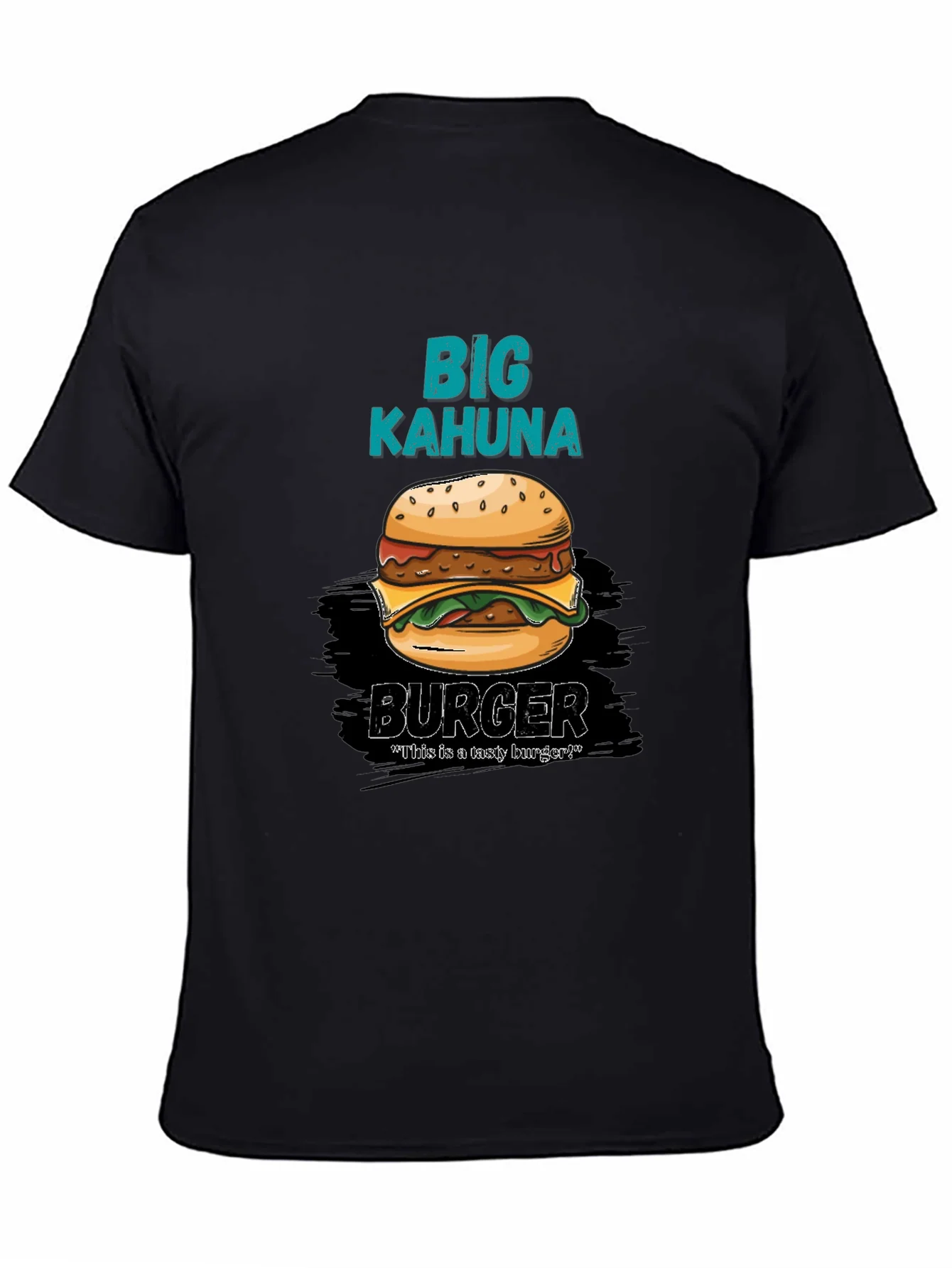 Camiseta Hombre Negra Estampado Big Kahuna Burger