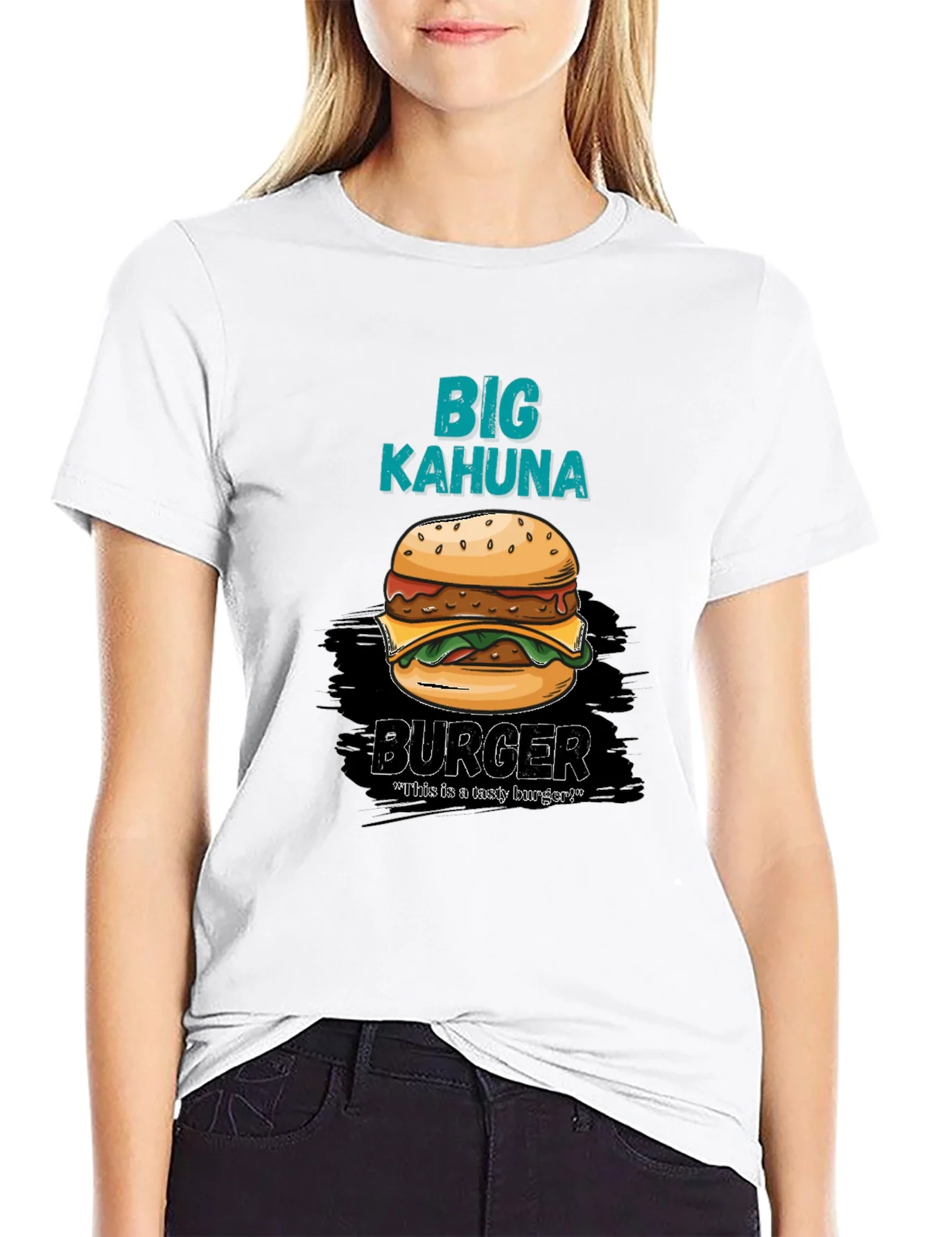 Camiseta Hombre Negra Estampado Big Kahuna Burger