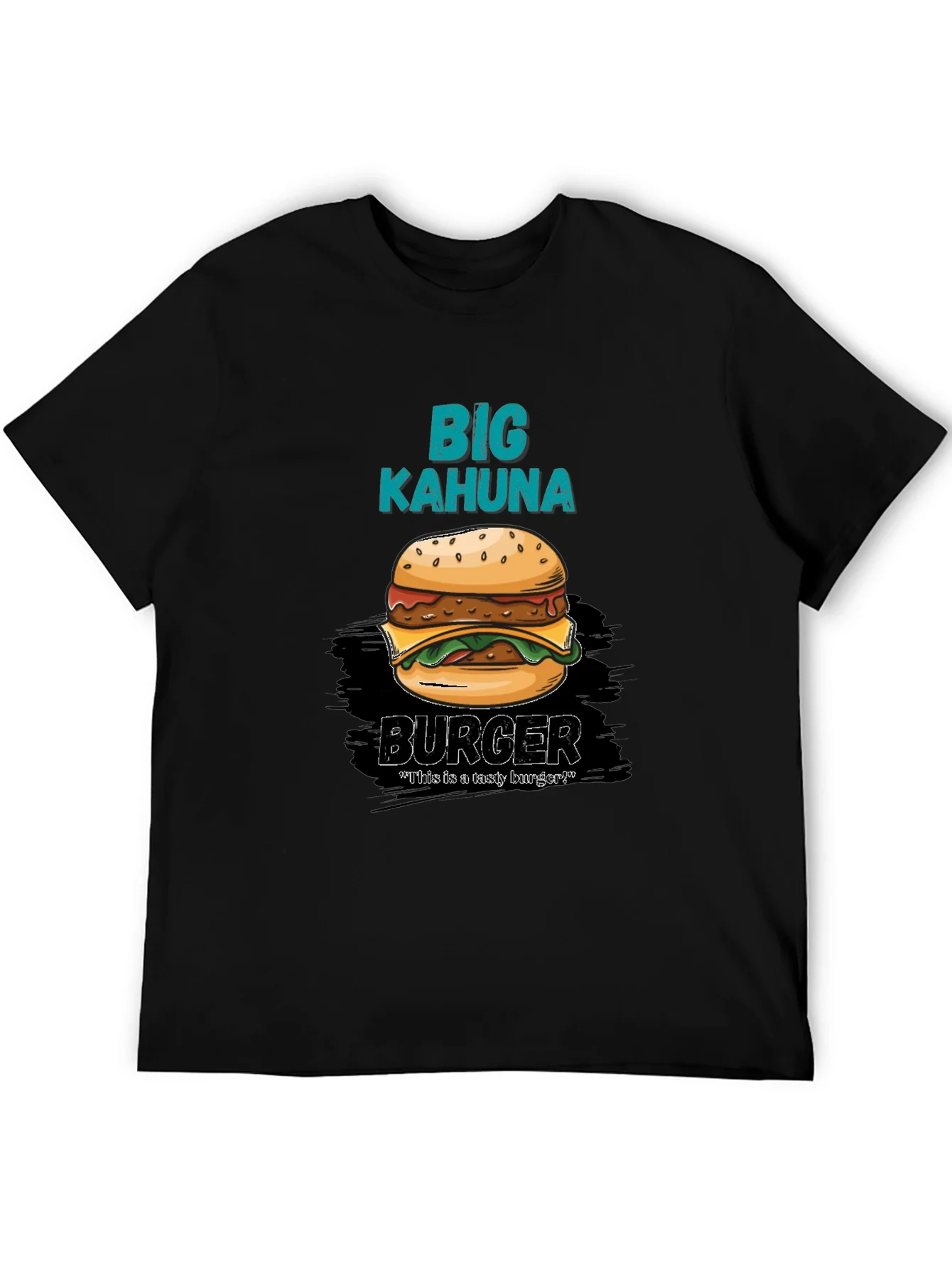 Camiseta Hombre Negra Estampado Big Kahuna Burger