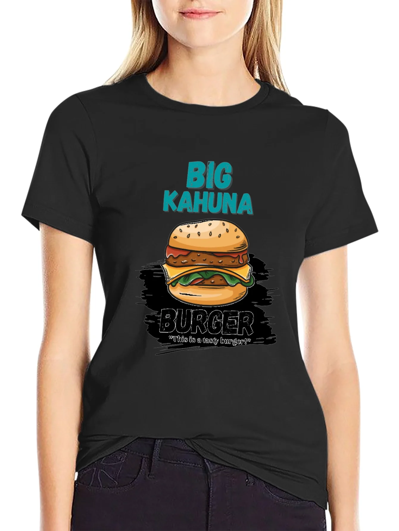 Camiseta Hombre Negra Estampado Big Kahuna Burger