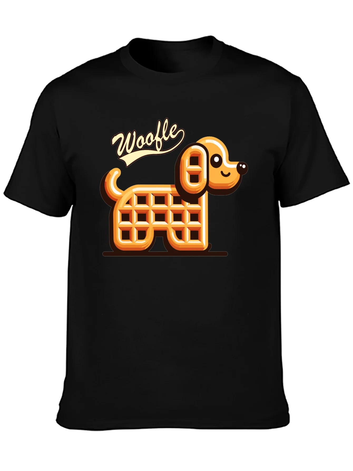 Rebbecca Woofle Waffle Dog Black T-Shirt