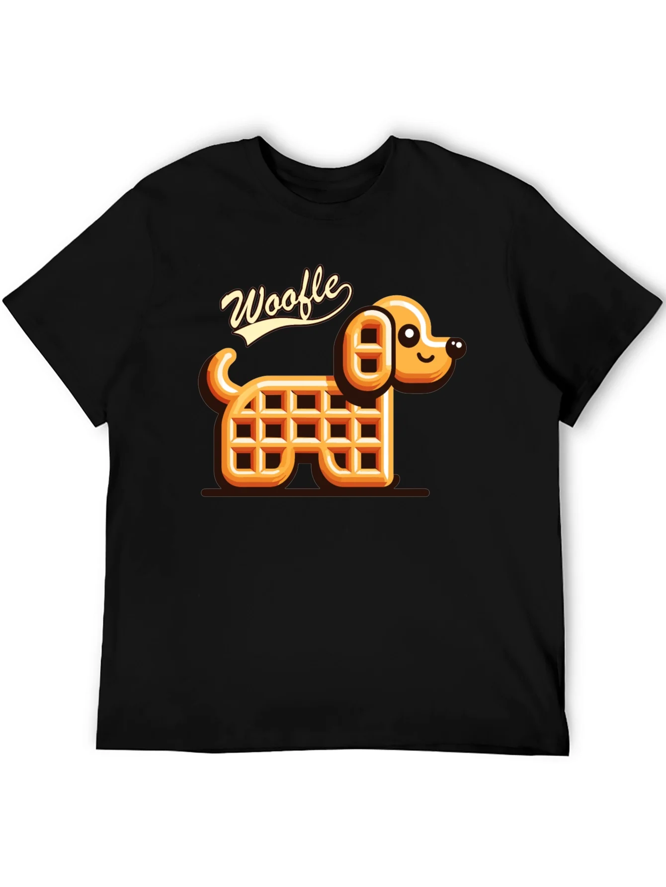 Rebbecca Woofle Waffle Dog Black T-Shirt