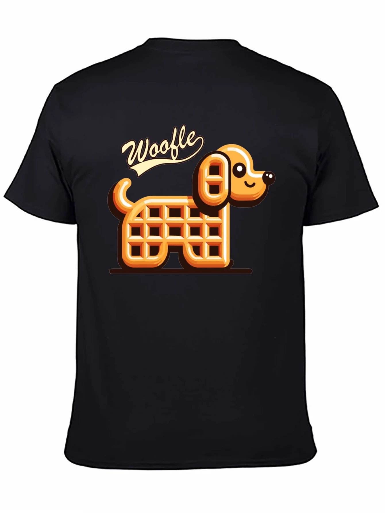 Rebbecca Woofle Waffle Dog Black T-Shirt