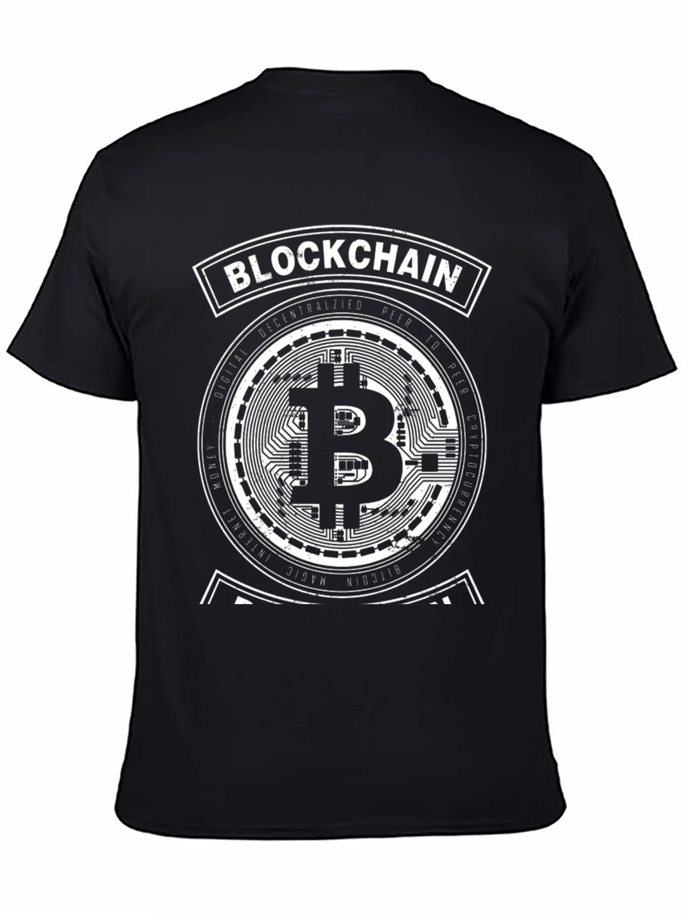 Camiseta Negra Bitcoin Blockchain Crypto