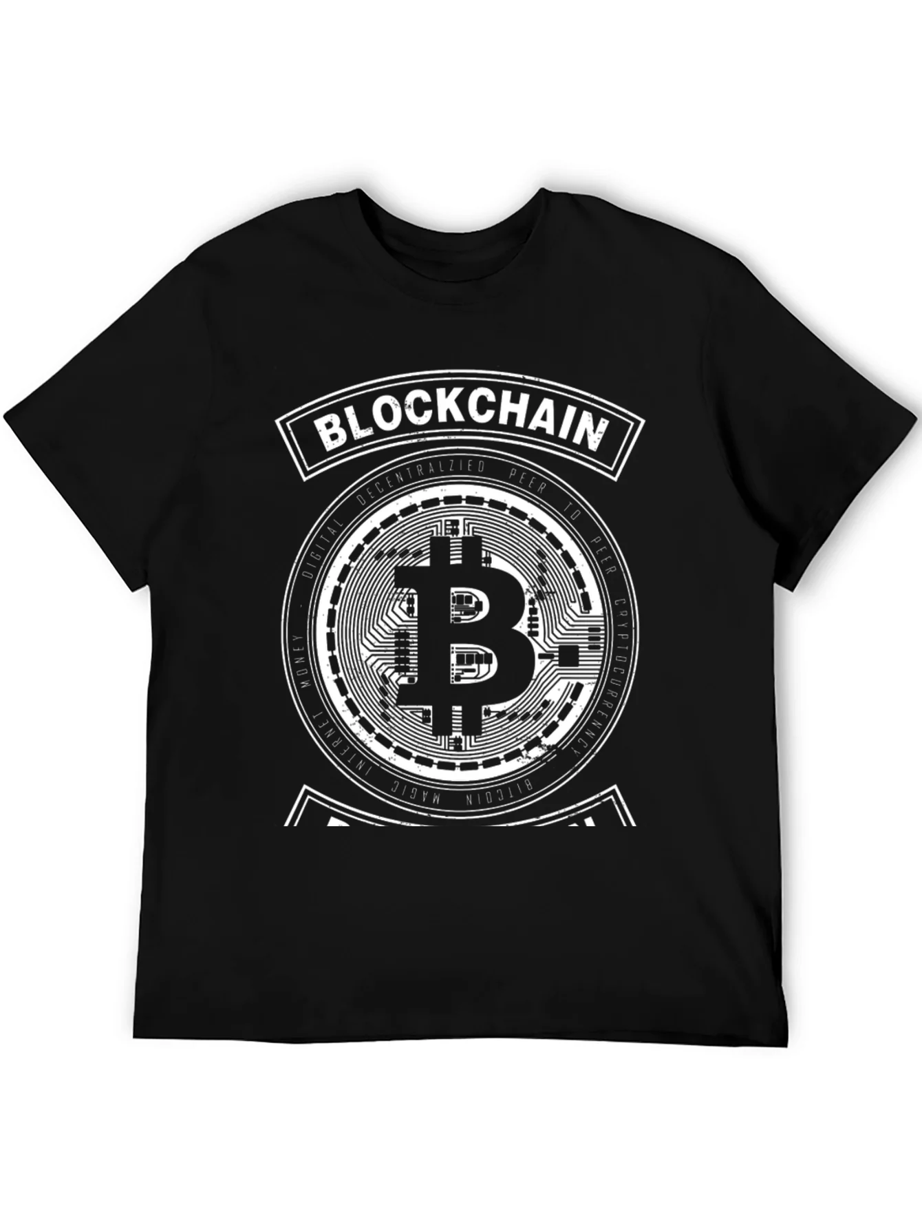 Camiseta Negra Bitcoin Blockchain Crypto