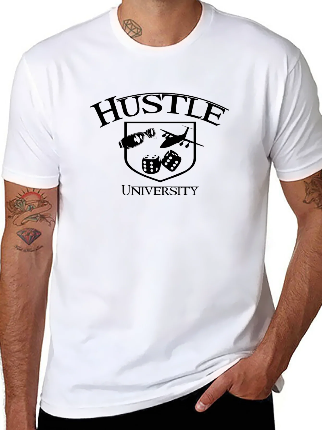Camiseta Negra Hustle University