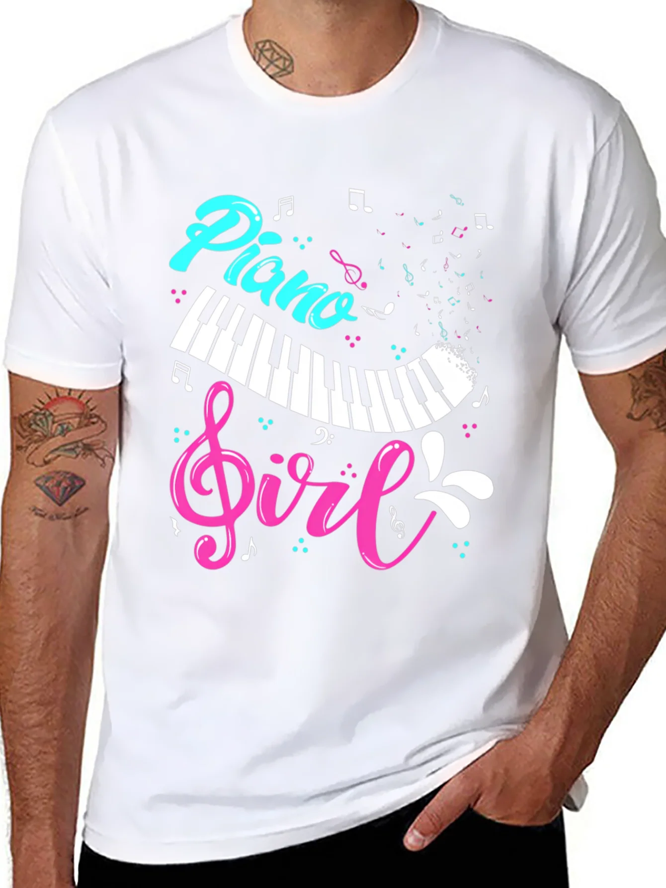Rebbecca Piano Girl Graphic T-Shirt