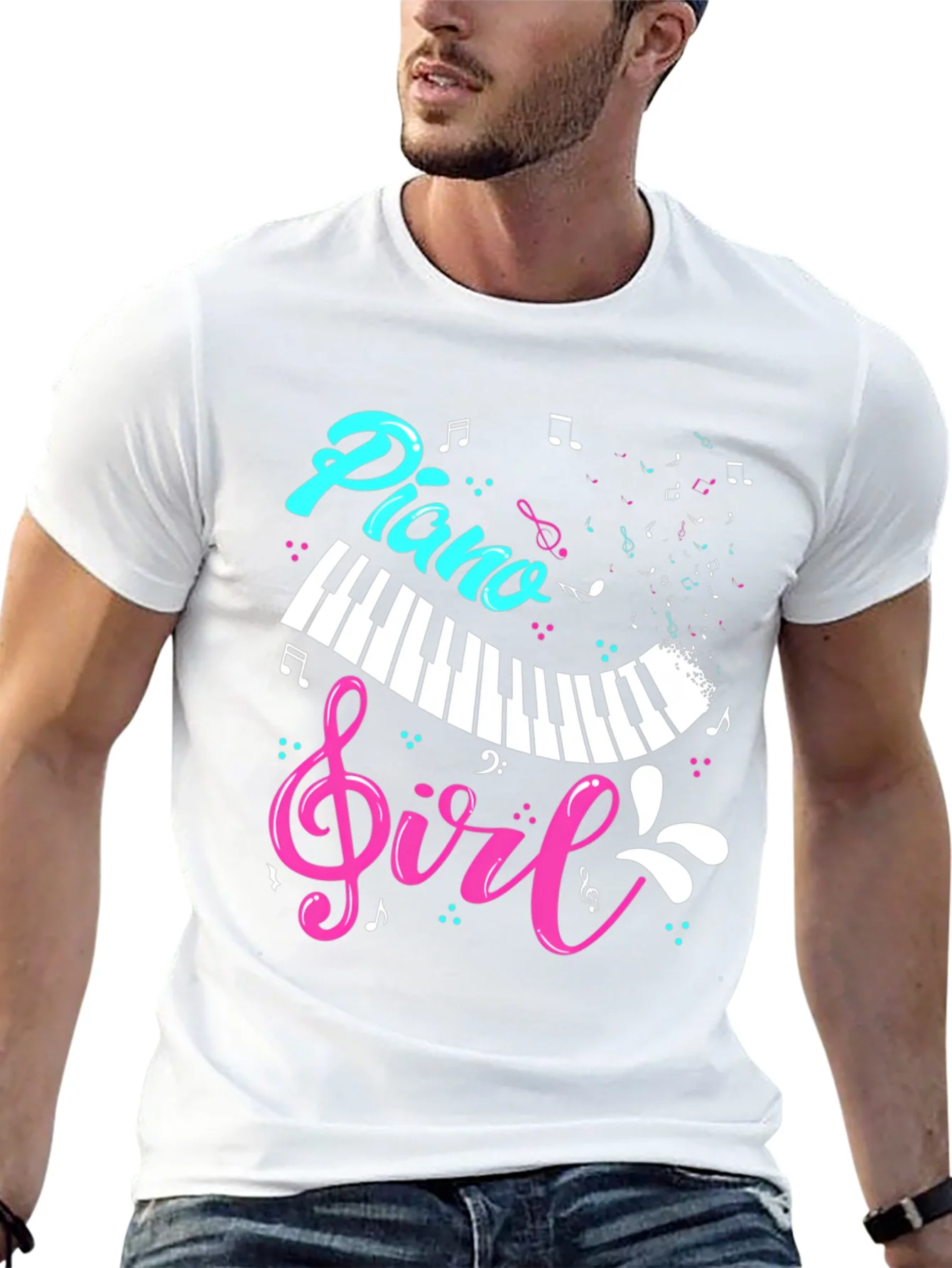 Rebbecca Piano Girl Graphic T-Shirt