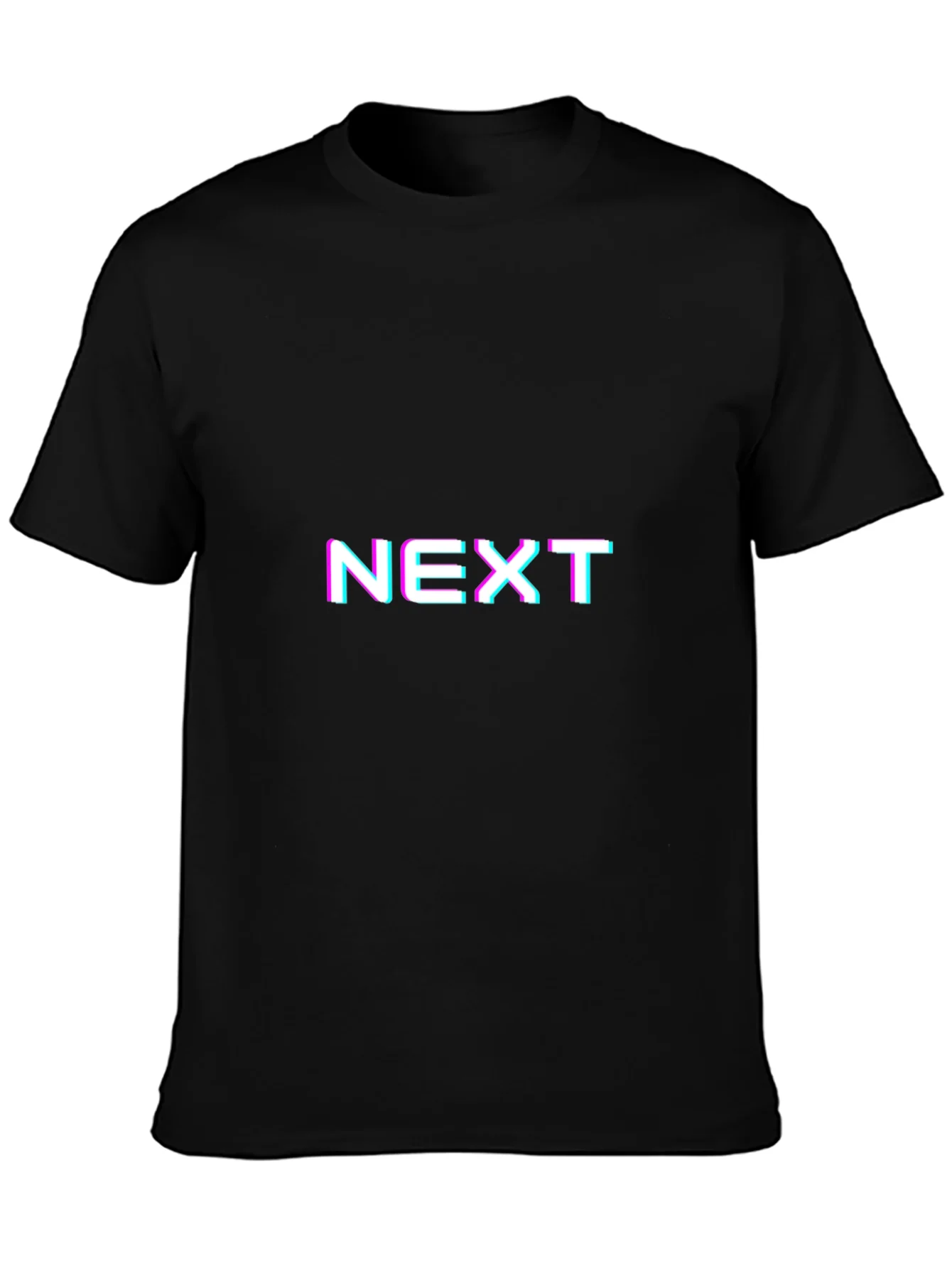 Camiseta Negra con Dise?o Gr¨¢fico NEXT