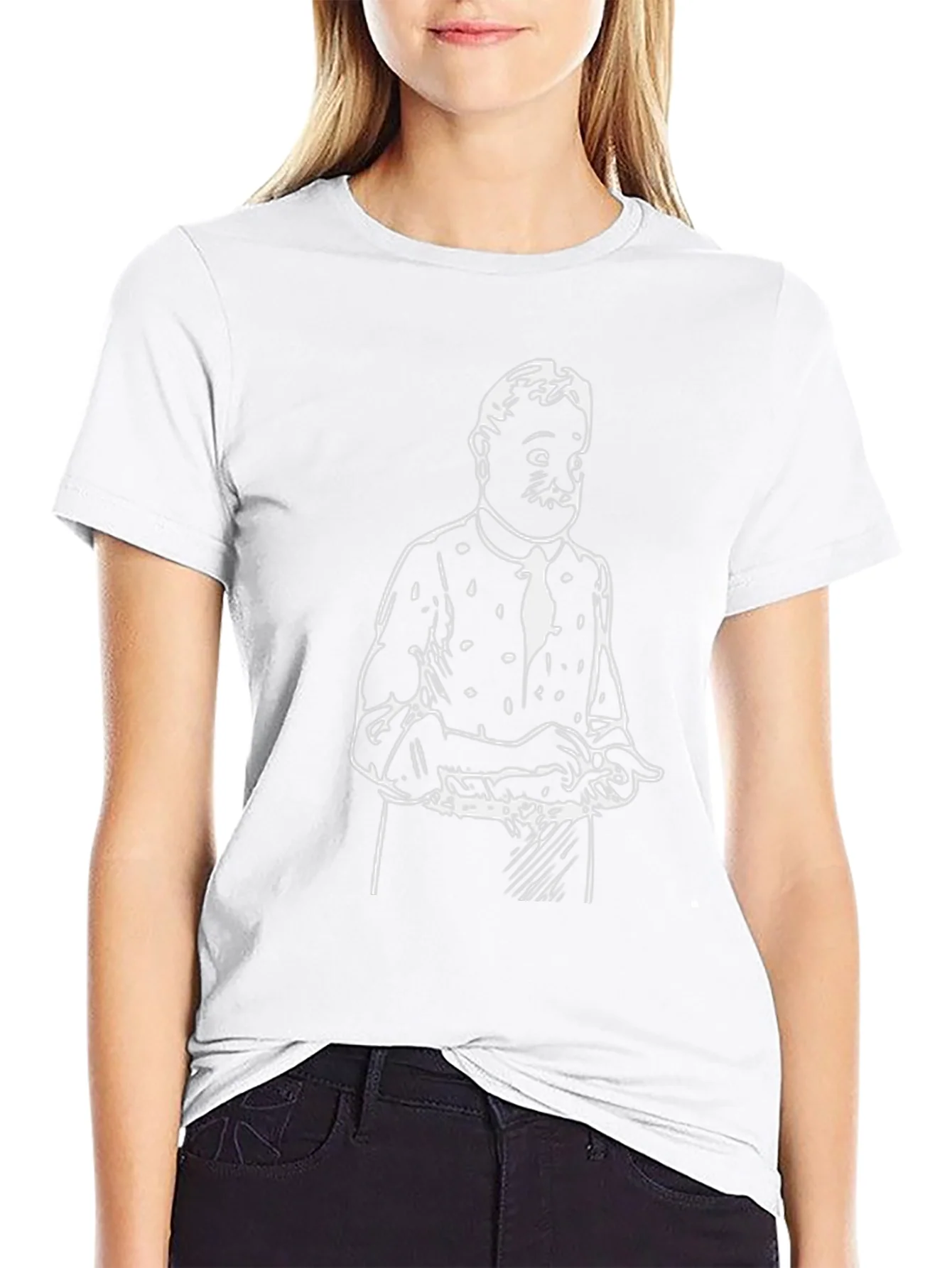 Rebbecca Retro Cartoon Black Graphic Tee
