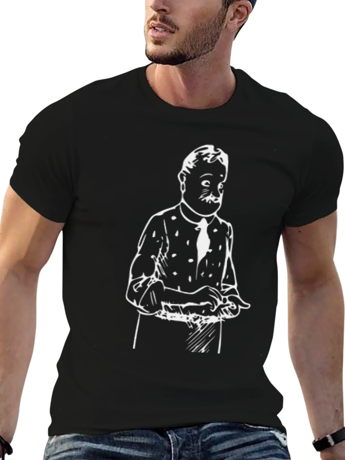 Rebbecca Retro Cartoon Black Graphic Tee
