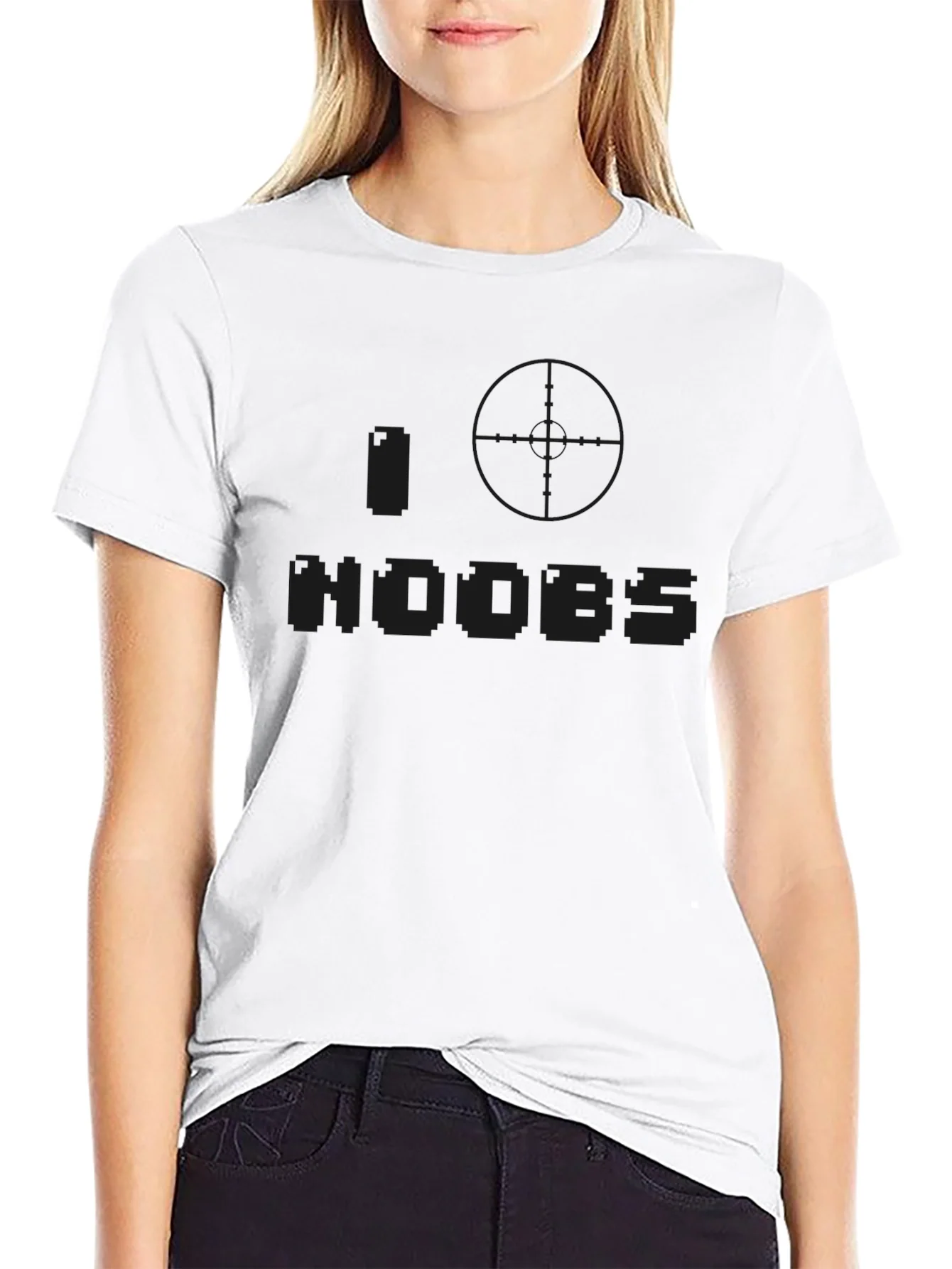Rebbecca I Aim Noobs Black T-Shirt