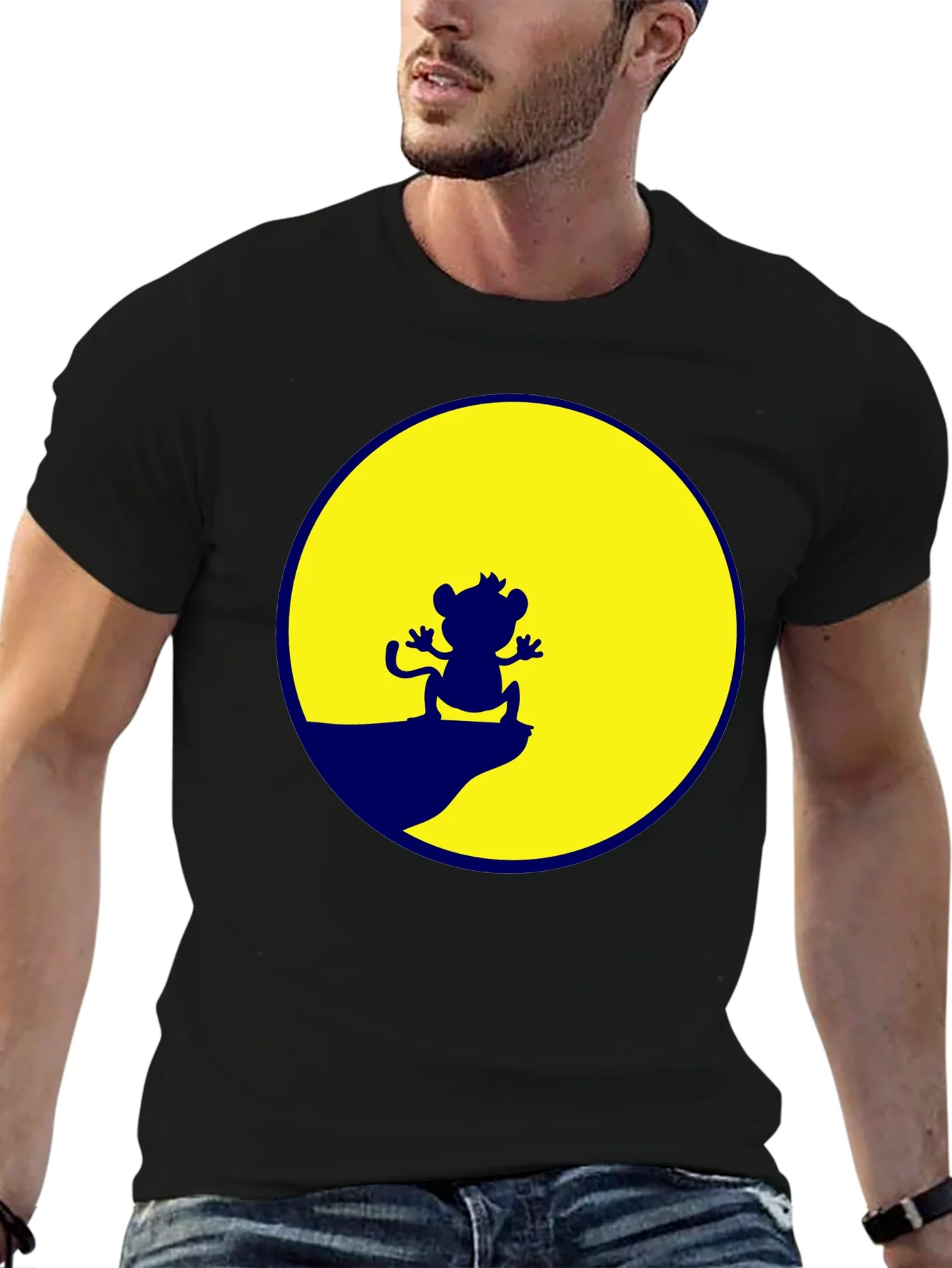 Camiseta Negra Rey Le¨®n Escena Simba
