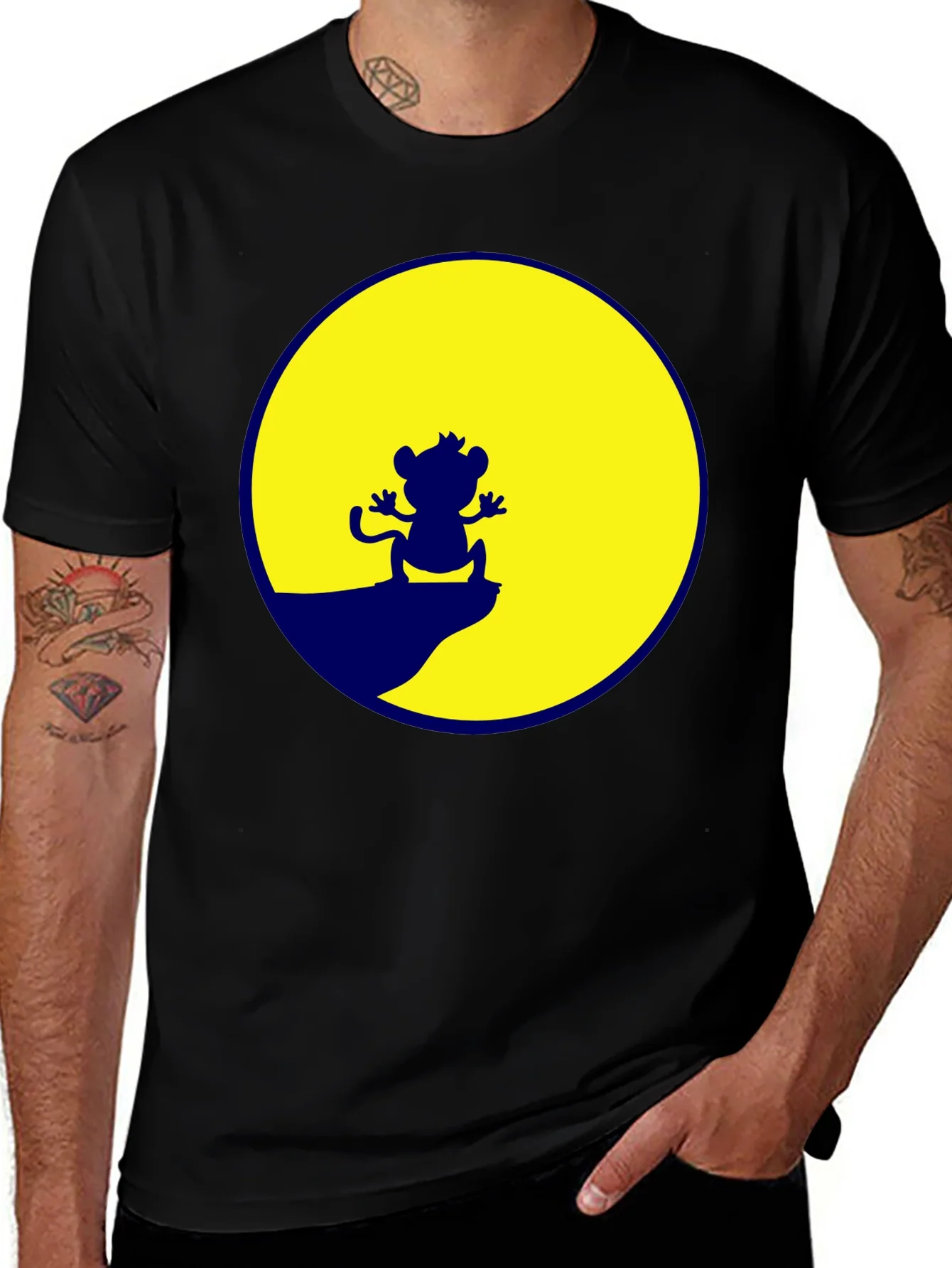 Camiseta Negra Rey Le¨®n Escena Simba