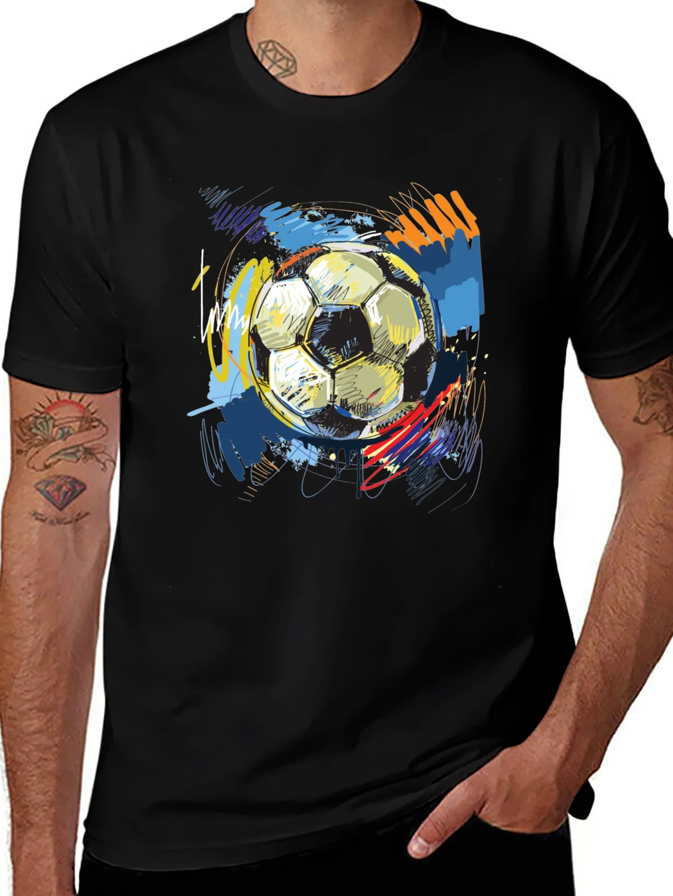 Rebbecca Soccer Ball Art T-Shirt - Unique Graphic Tee