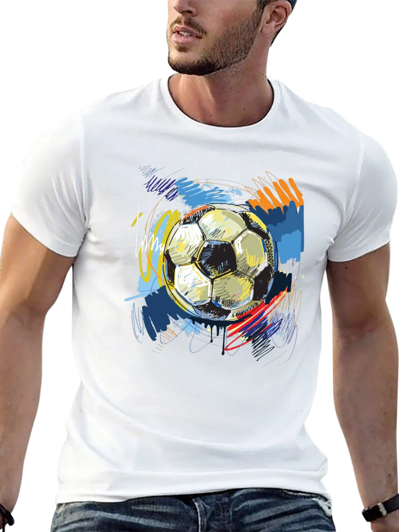 Rebbecca Soccer Ball Art T-Shirt - Unique Graphic Tee