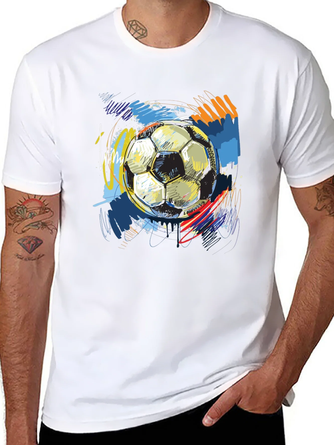 Rebbecca Soccer Ball Art T-Shirt - Unique Graphic Tee
