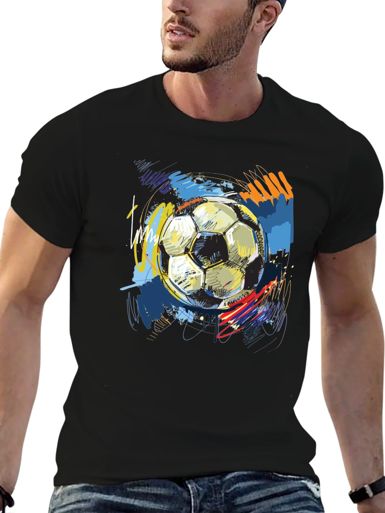 Rebbecca Soccer Ball Art T-Shirt - Unique Graphic Tee