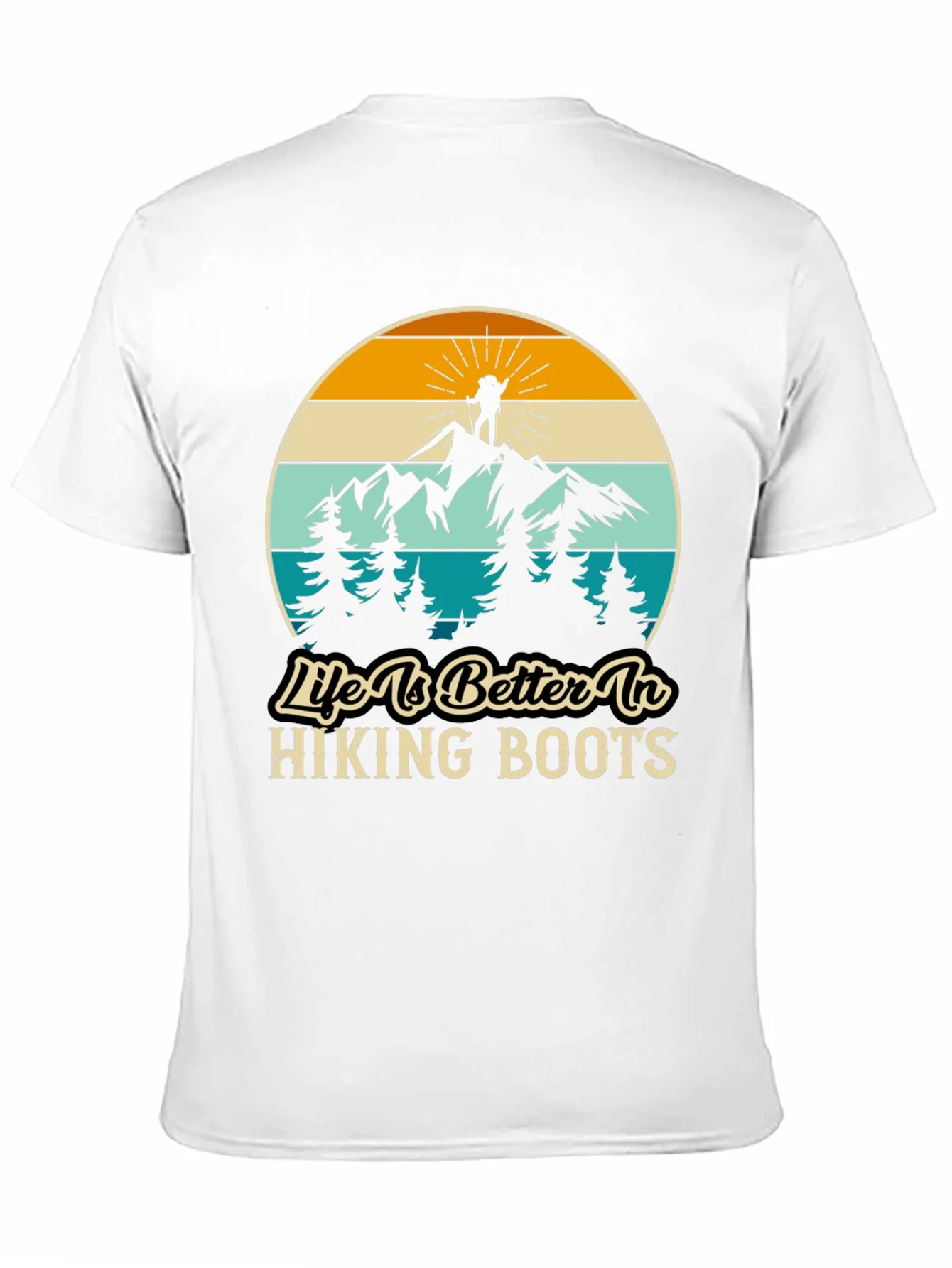 Camiseta Negra Life is Better in Hiking Boots