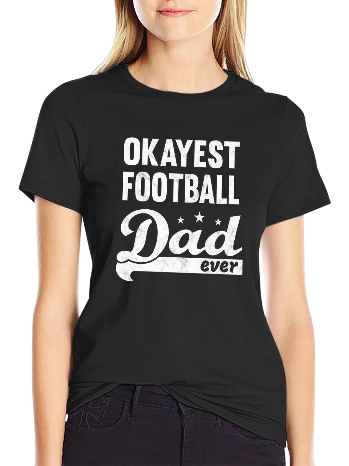 Rebbecca Okayest Football Dad Ever Graphic T-Shirt