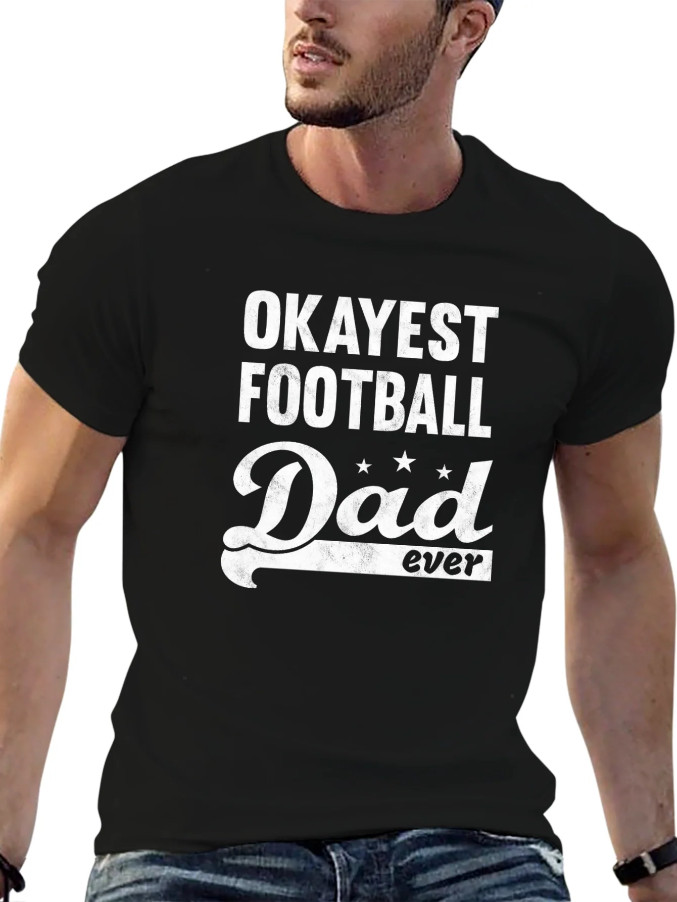 Rebbecca Okayest Football Dad Ever Graphic T-Shirt