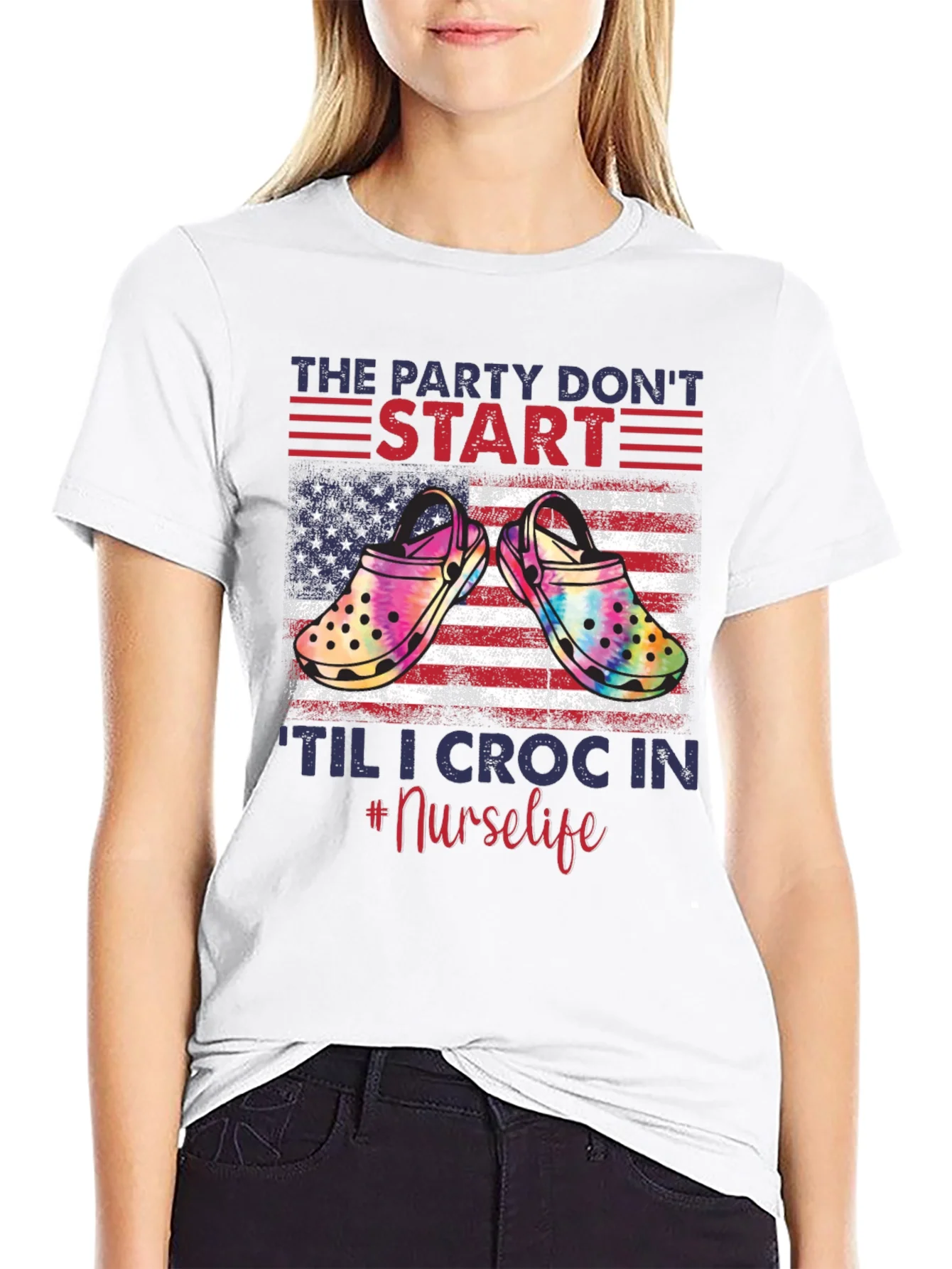 Camiseta The Party Dont Start Til I Croc In