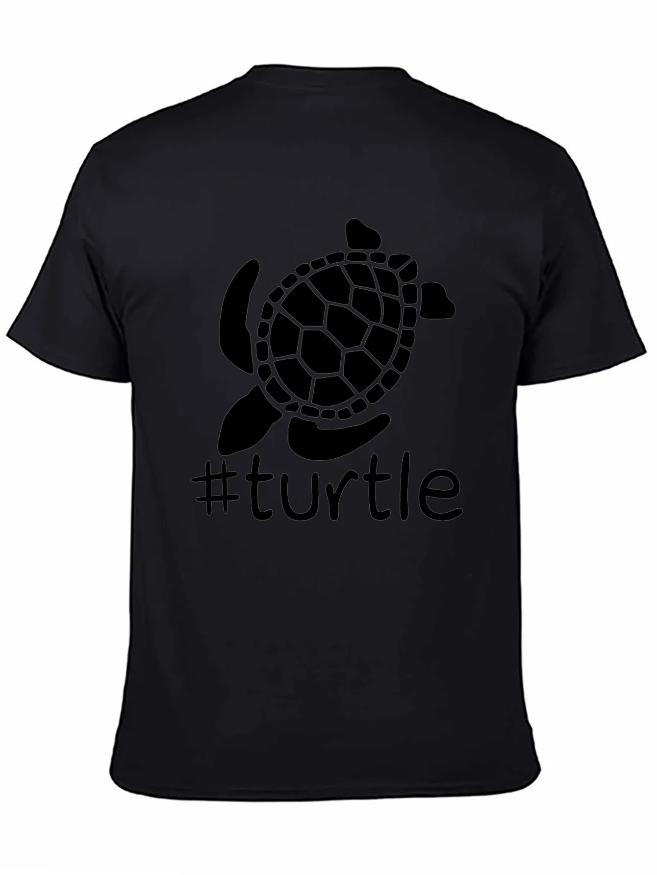 Rebbecca Turtle Graphic Tee - Trendy Black T-Shirt