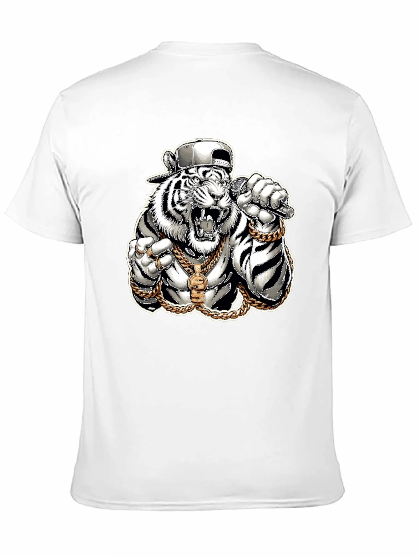 Camiseta Negra con Tigre Rapero