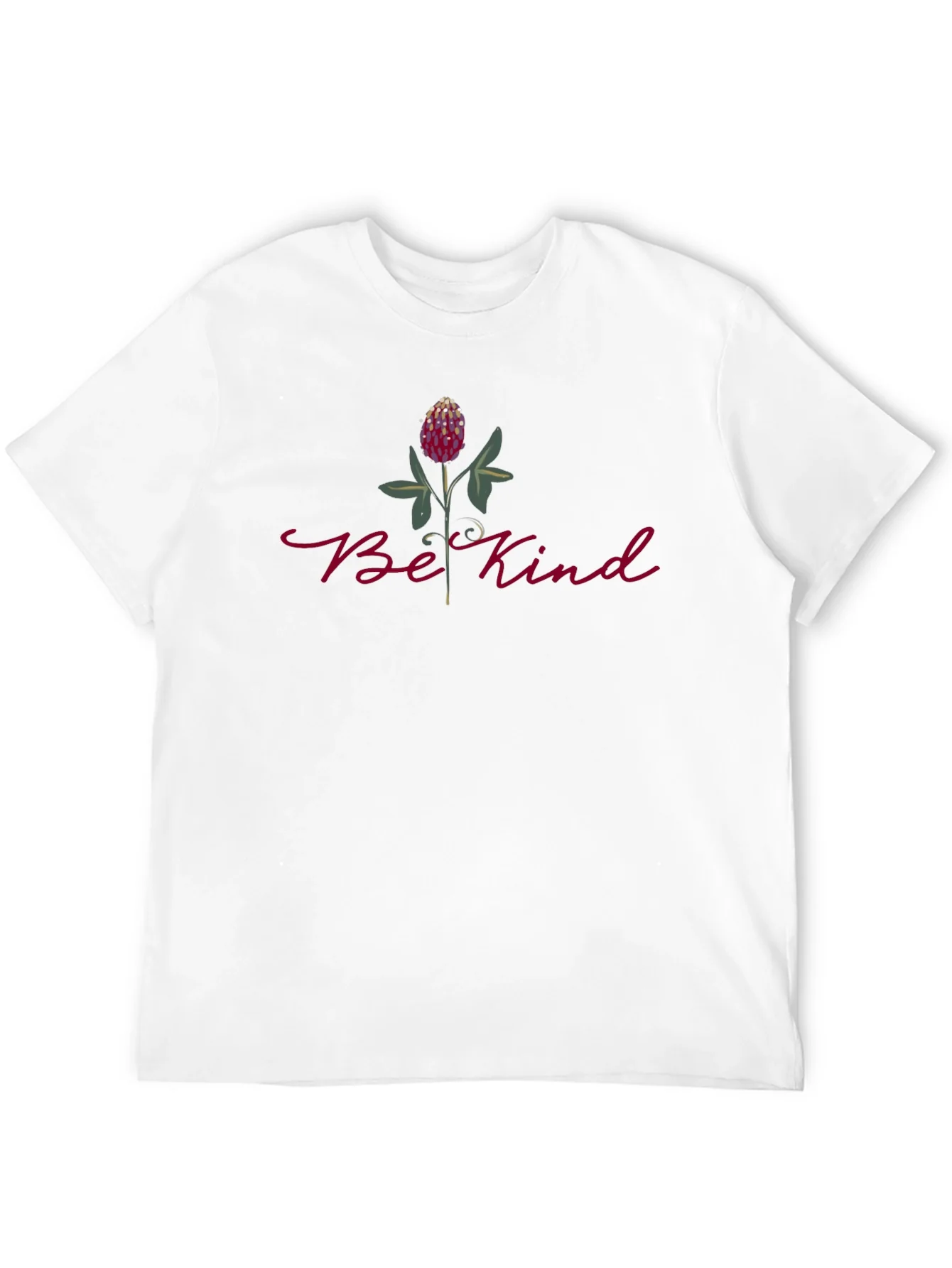 Camiseta Negra Be Kind con Dise?o Floral