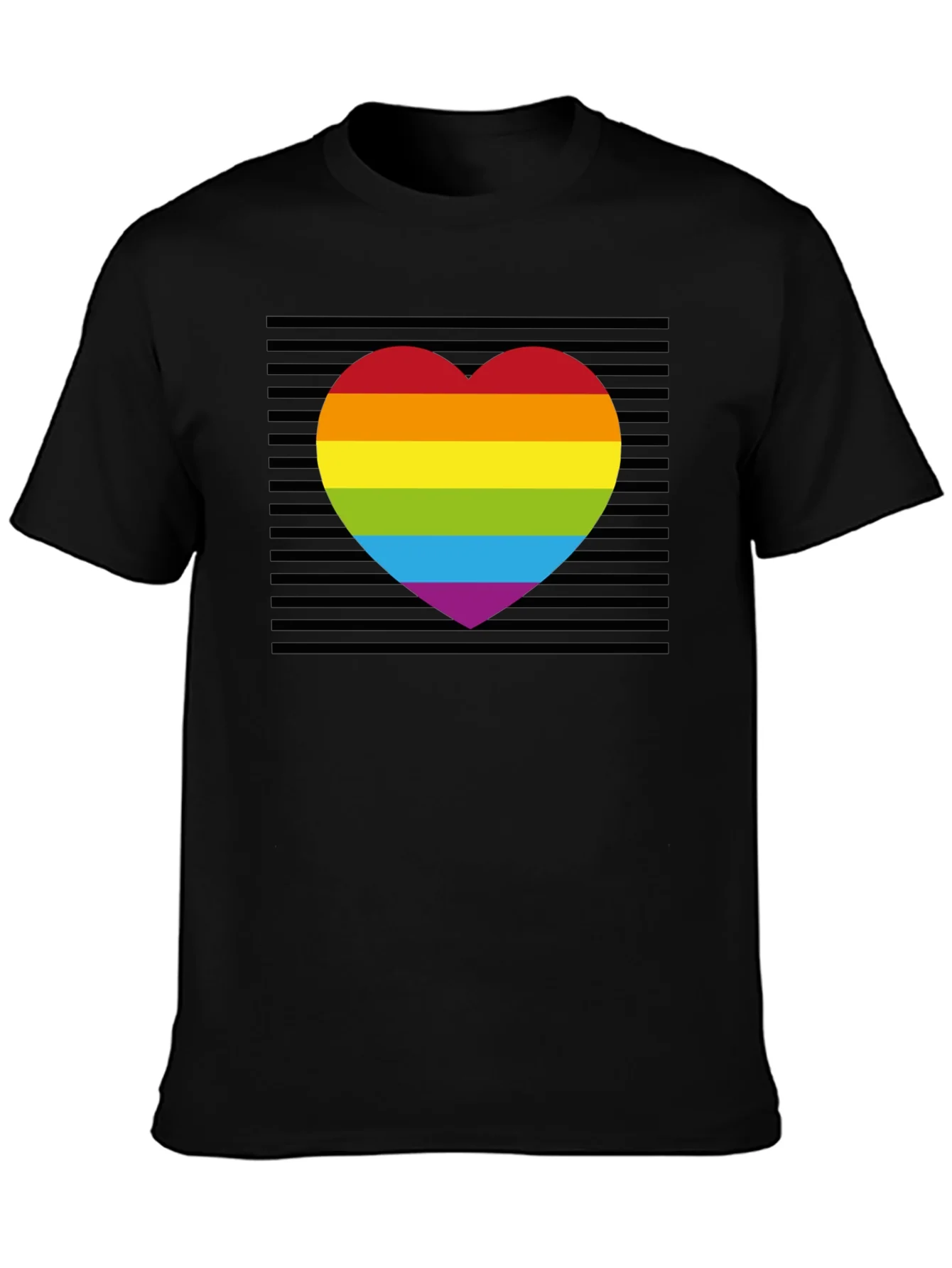 Camiseta Negra Coraz¨®n Orgullo LGBT